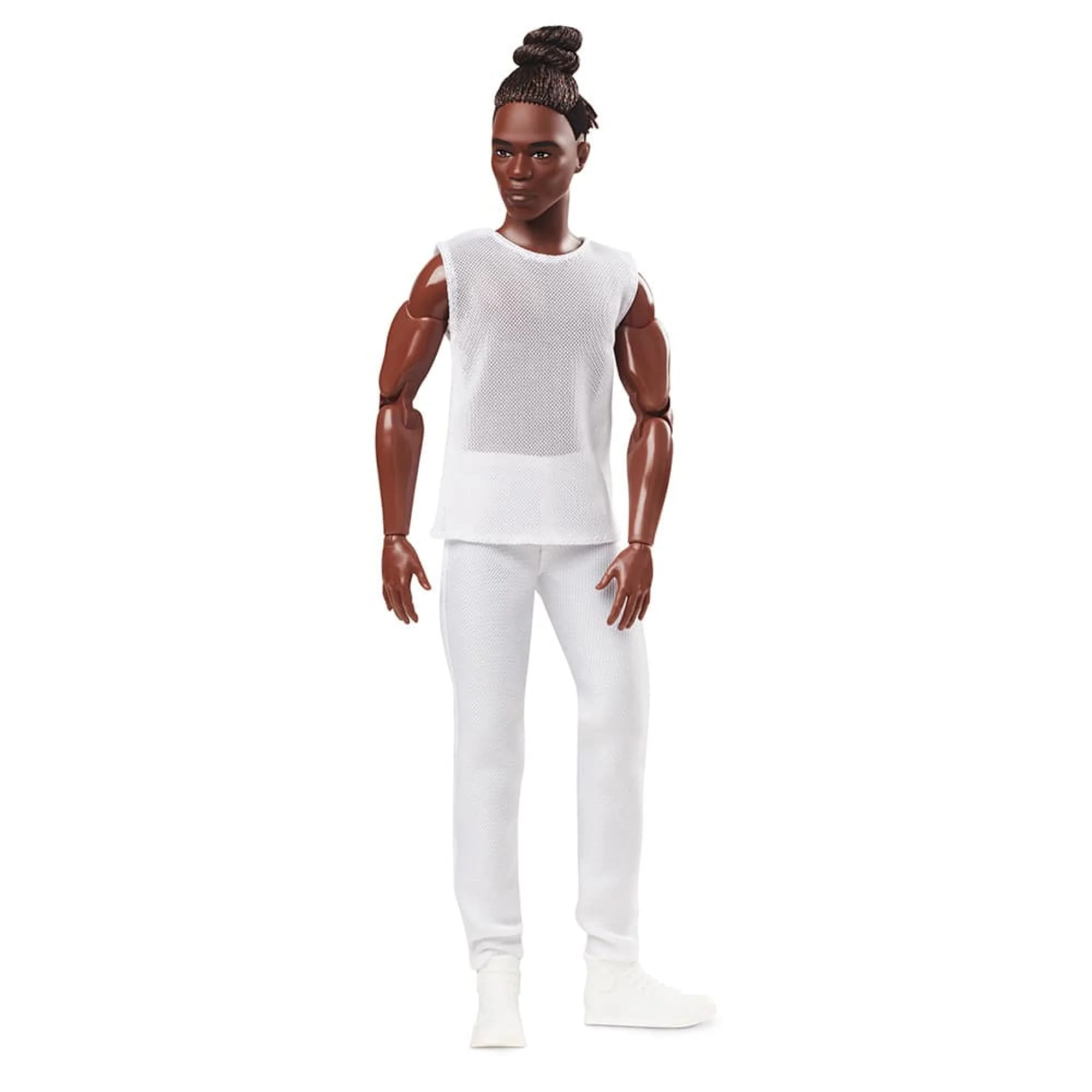 Mattel Creations Barbie Looks Ken Doll (Brunette with Braids & Bun Hairstyle)