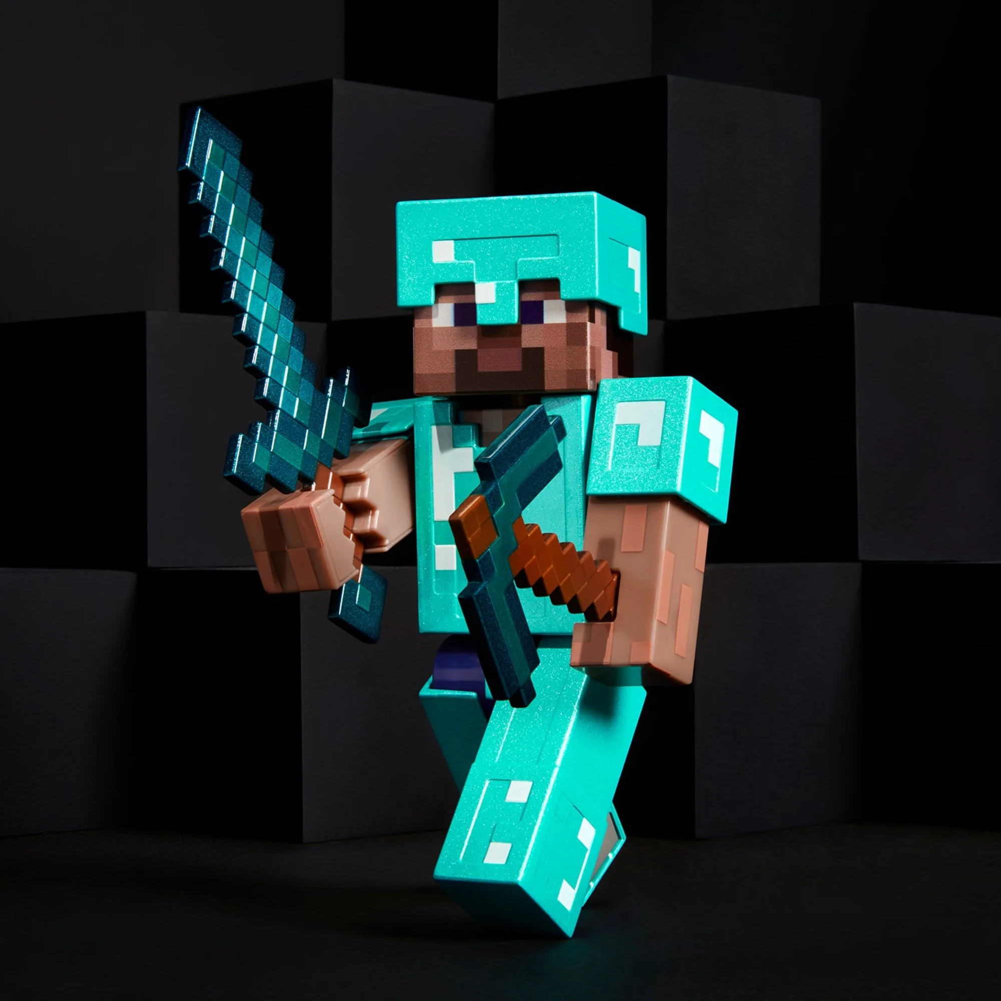 Mattel Creations Minecraft Diamond Level Steve Collector Action Figure