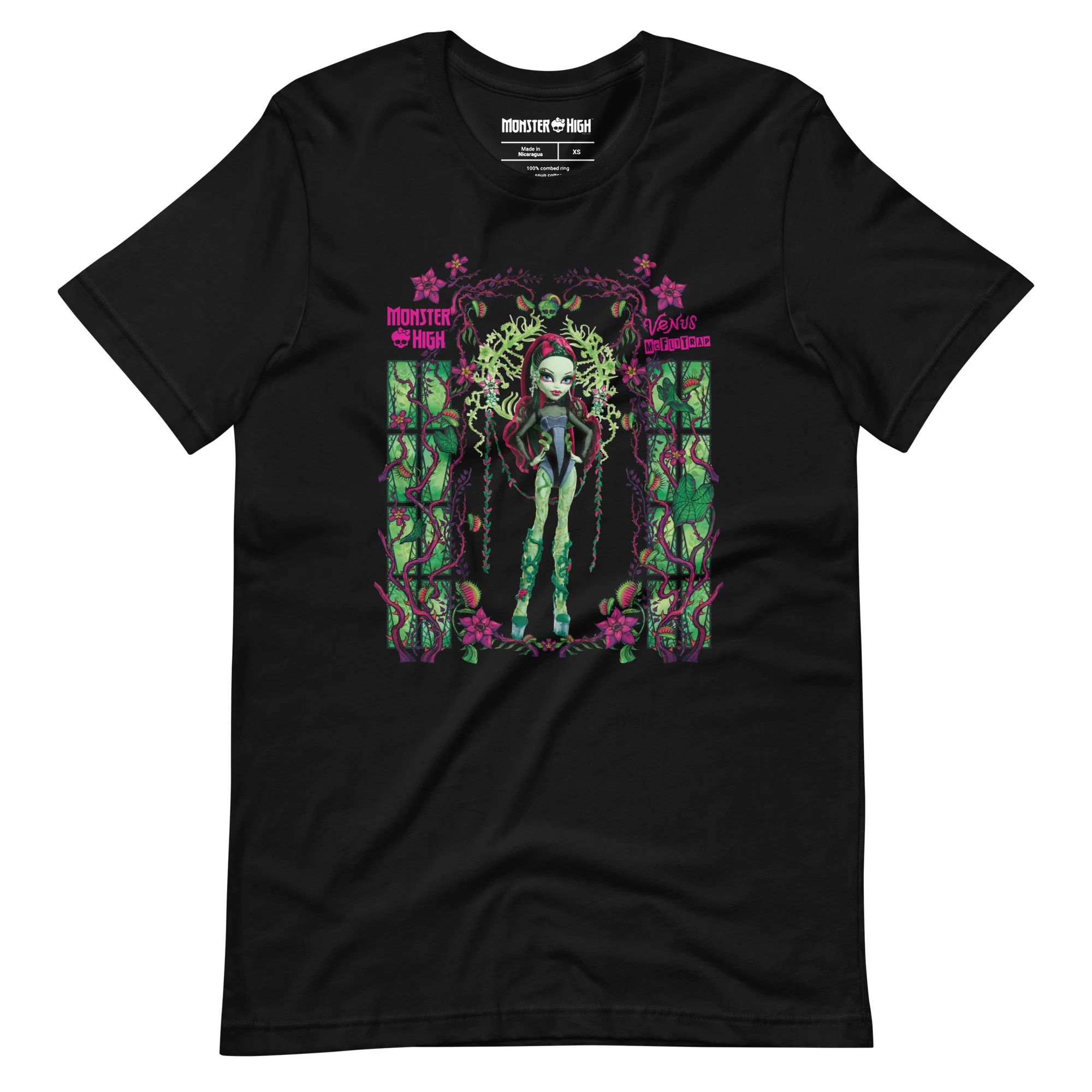 Mattel Creations Monster High Venus McFlytrap Black T-Shirt