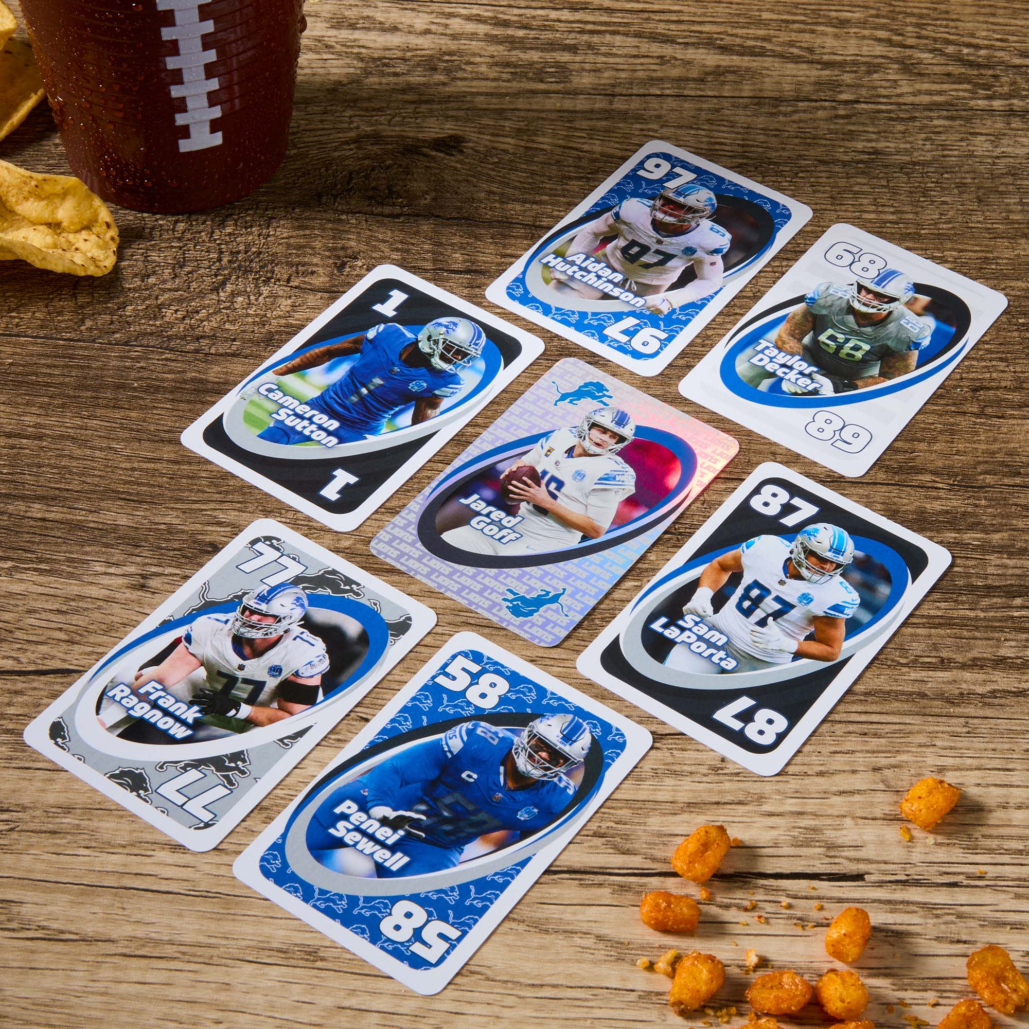 Mattel Creations UNO Fandom NFL Detroit Lions Game Deck