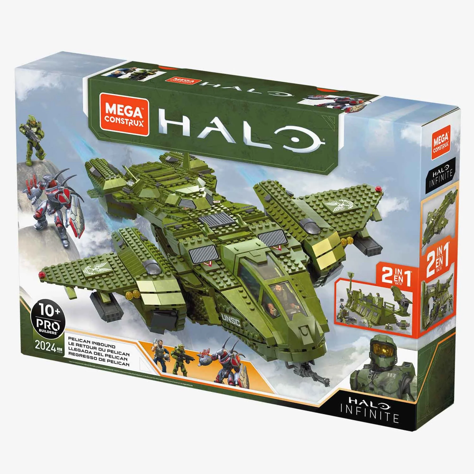 Mattel Creations MEGA Halo Pelican Inbound Aircraft Building Set