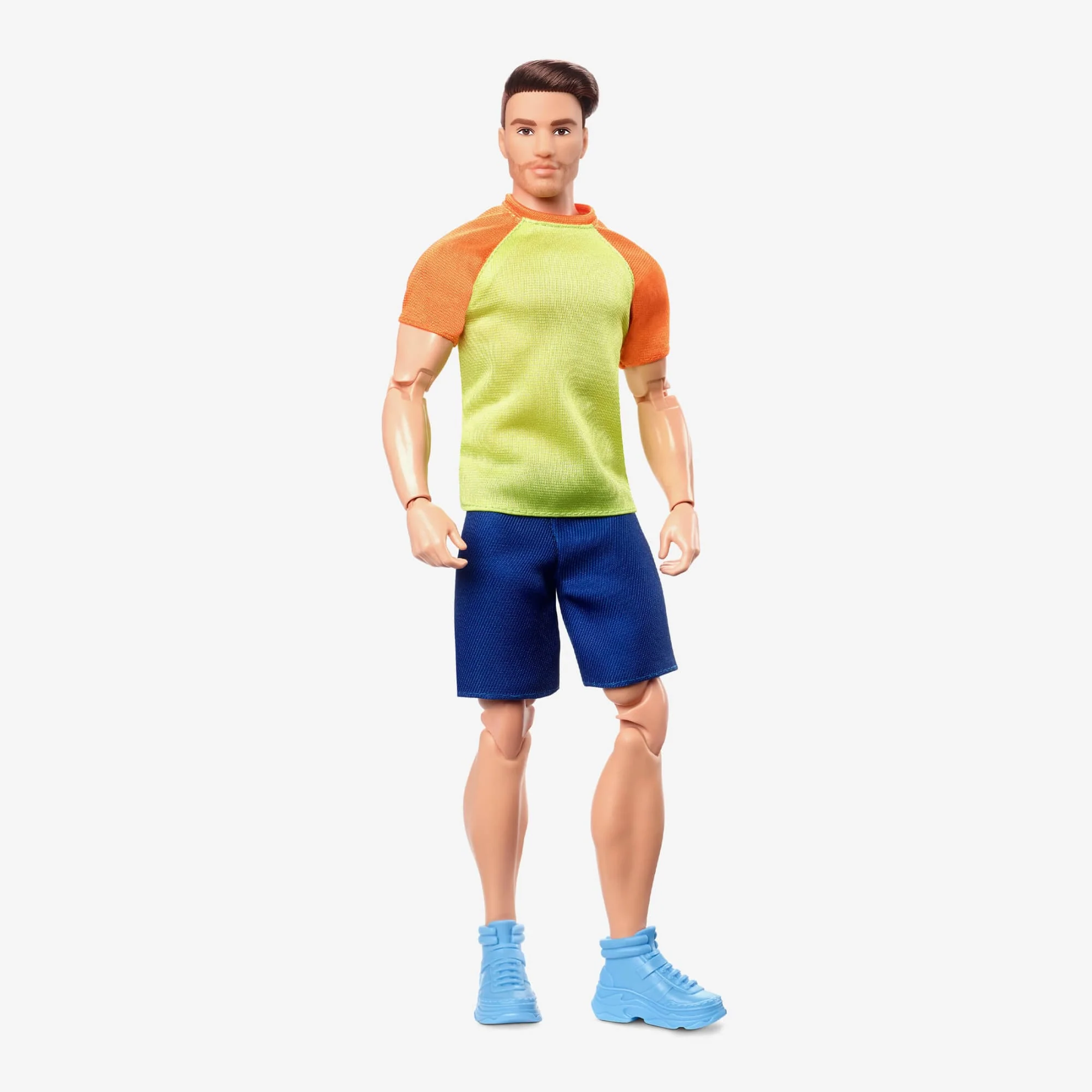 Mattel Creations Barbie Looks Ken Doll (Buff Body, Curly Brunette Hair)