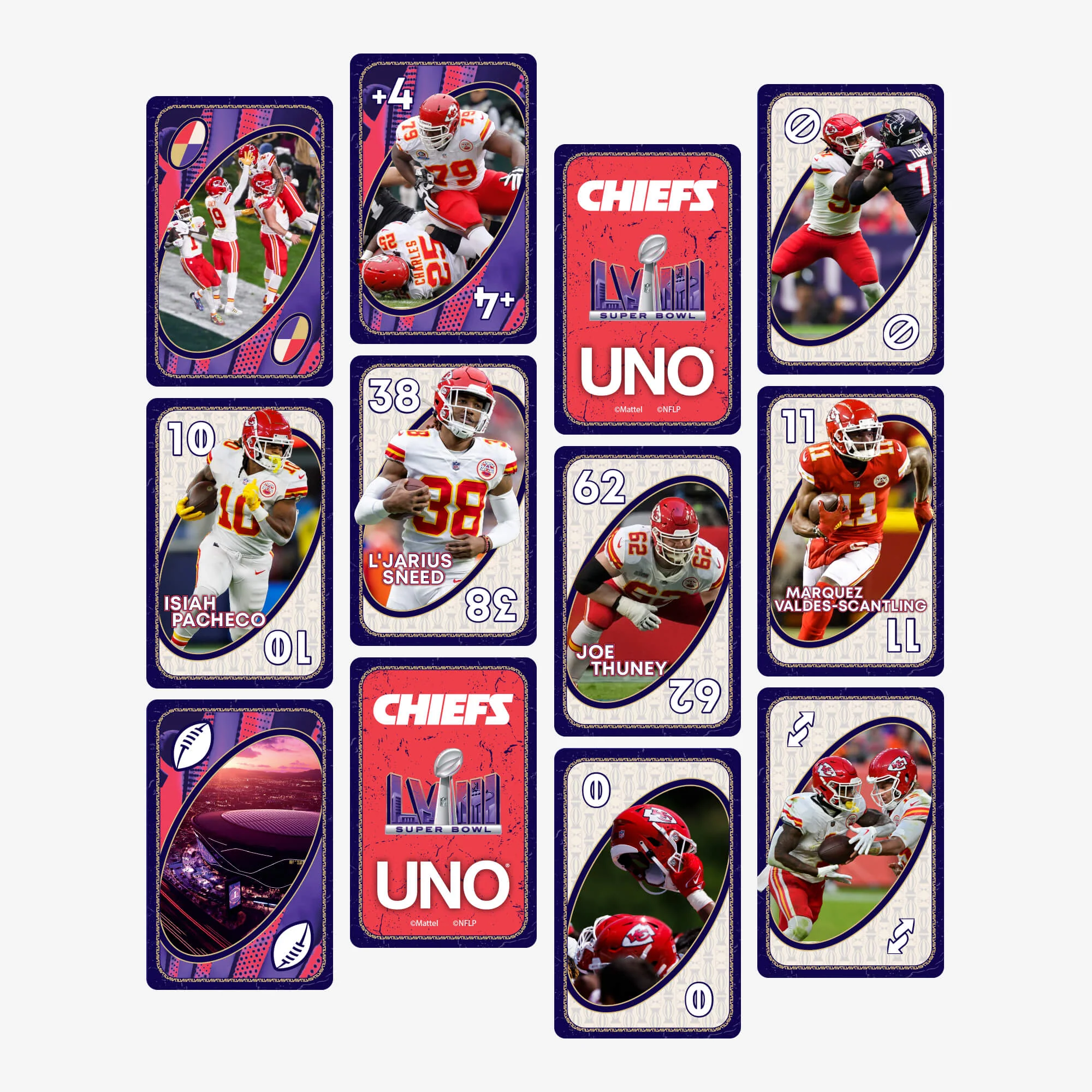 Mattel Creations UNO LVIII Super Bowl Card Game