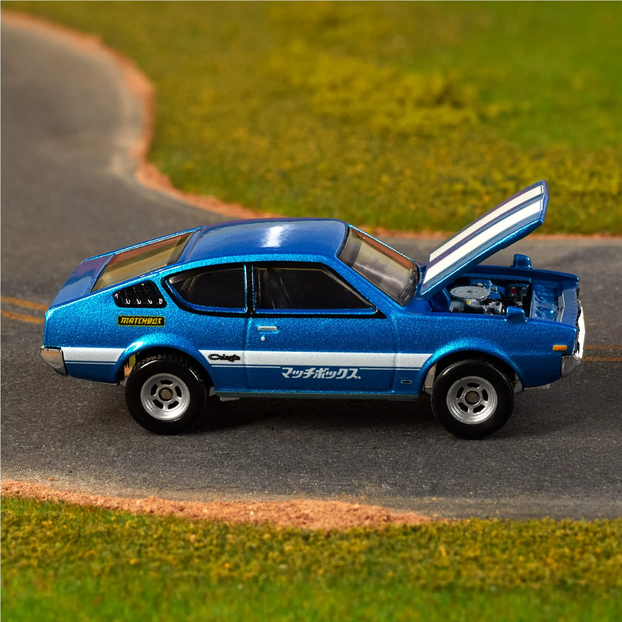 Mattel Creations Matchbox 1975 Mitsubishi Lancer Celeste