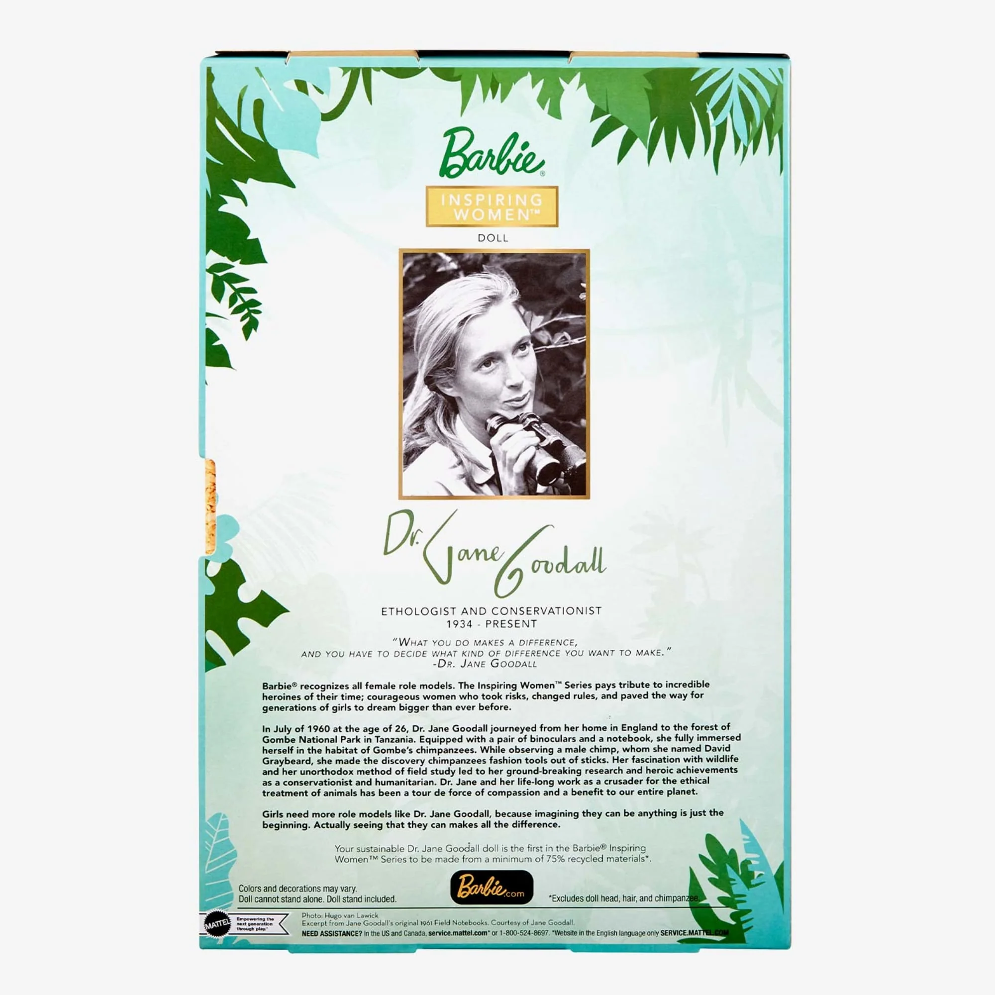 Mattel Creations Dr. Jane Goodall Barbie Inspiring Women Doll