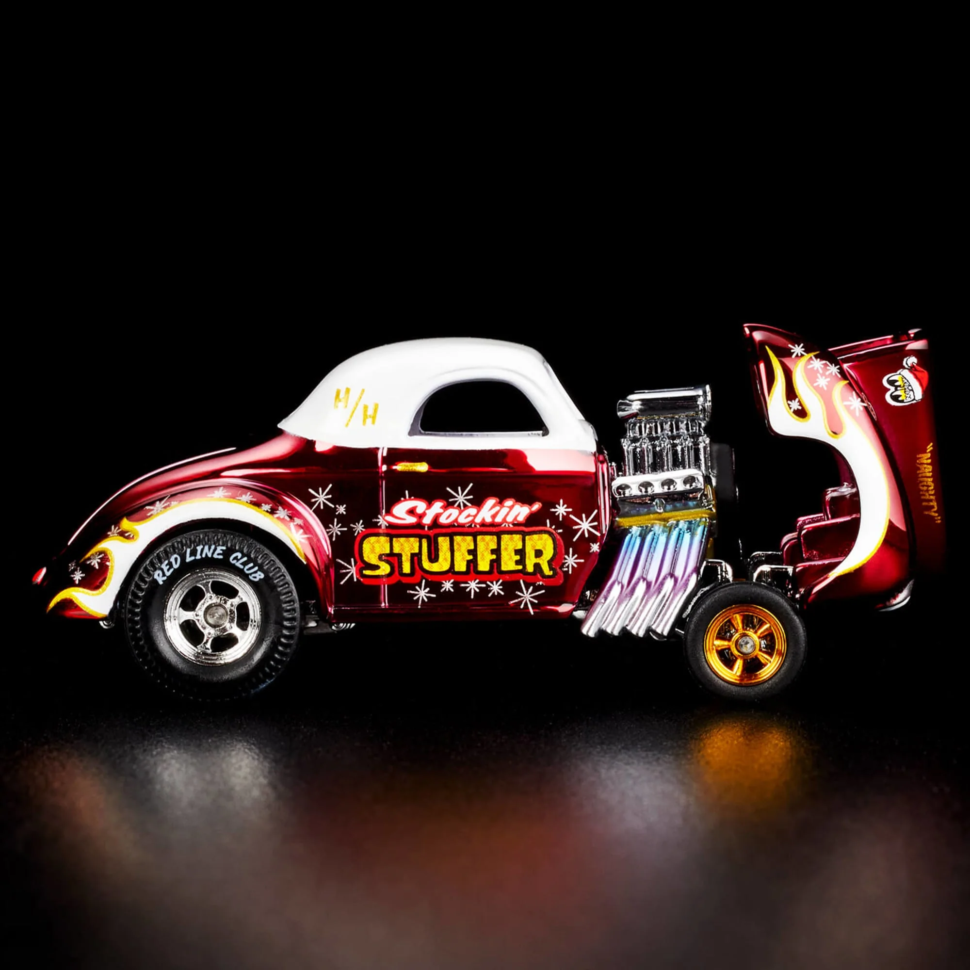 Mattel Creations RLC Exclusive '41 Willys Gasser Holiday Car
