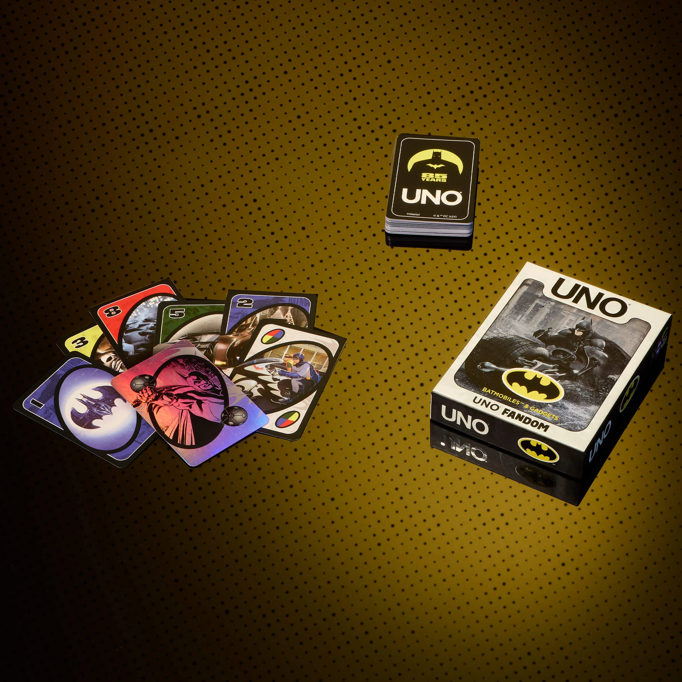 Mattel Creations UNO Fandom Batman: Batmobiles & Gadgets Deck