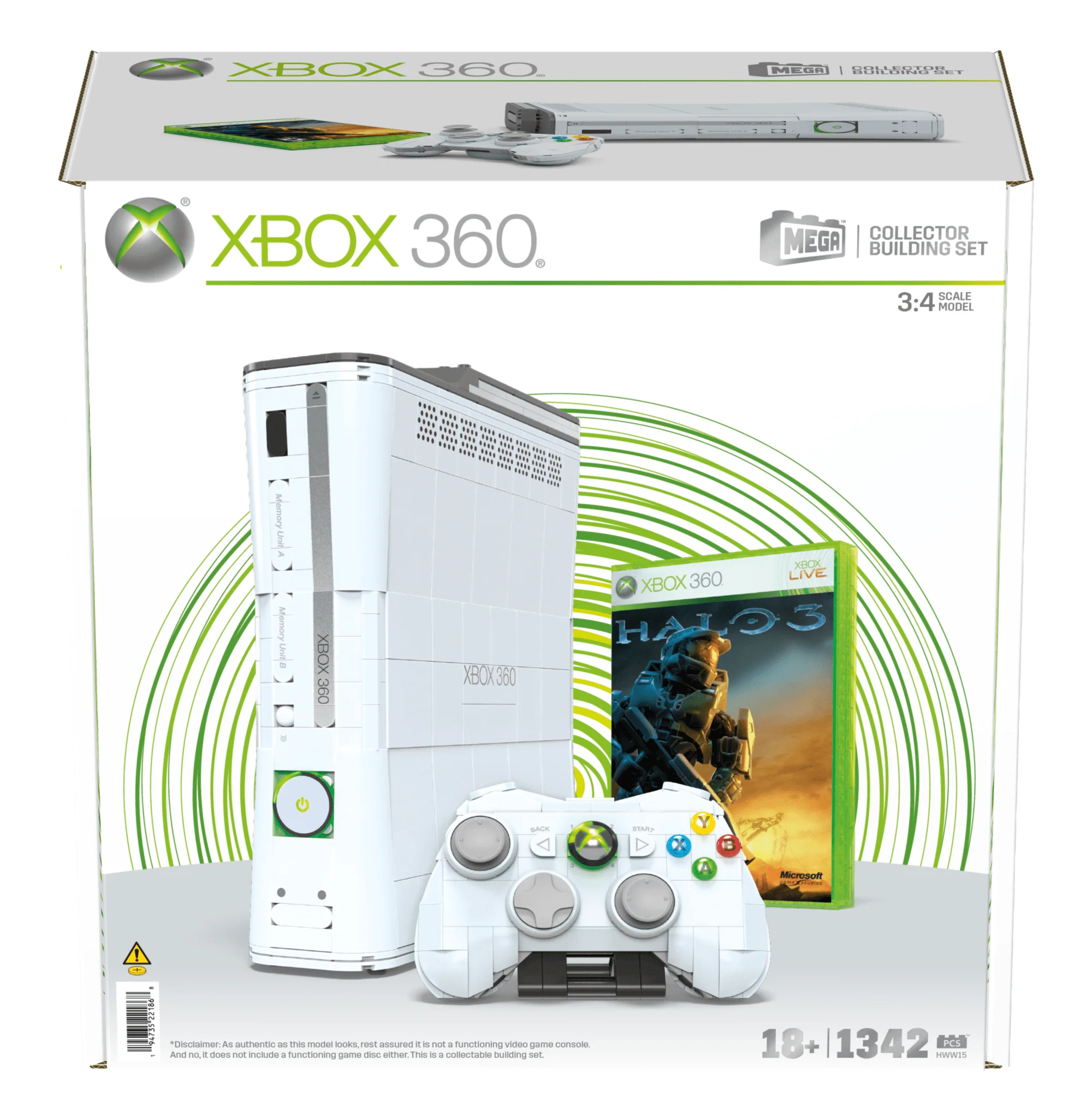 Mattel Creations MEGA Microsoft Xbox 360 Replica Building Toy Kit