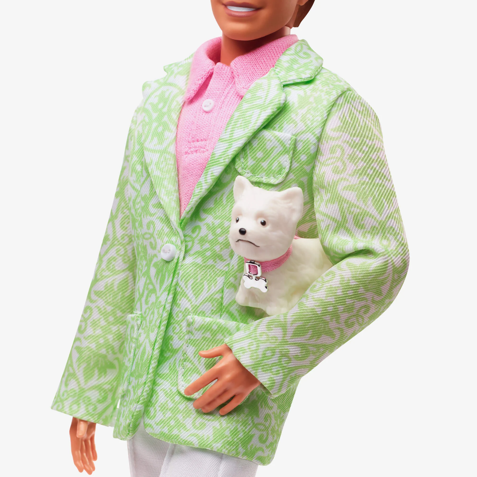 Mattel Creations “Sugar's Daddy” Ken Doll in Pastel Suit With Dog – Barbie The Movie