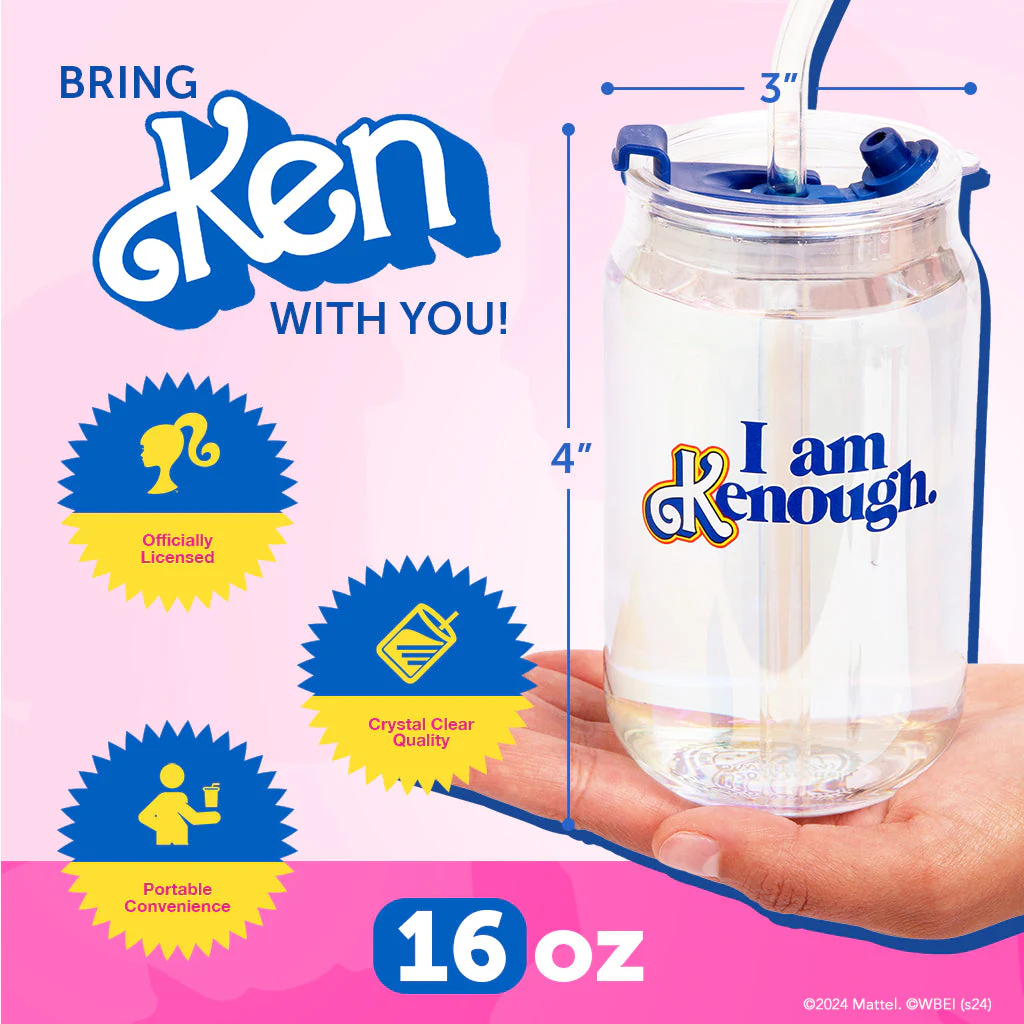 Mattel Creations Barbie™ the Movie X Dragon Glassware® I'm Just Ken™ Drinking Glasses