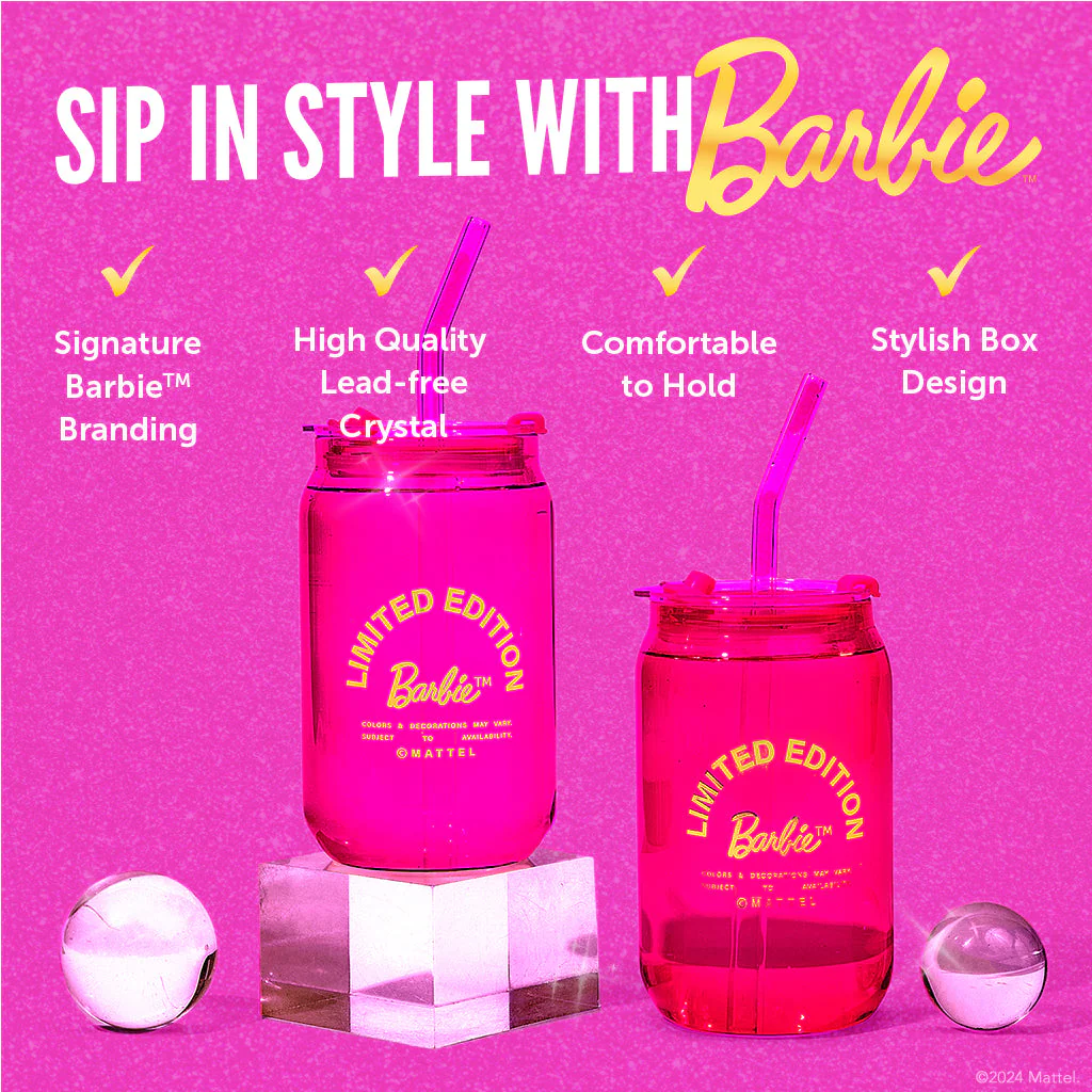 Mattel Creations Barbie™ x Dragon Glassware® Limited Edition Drinking Glasses