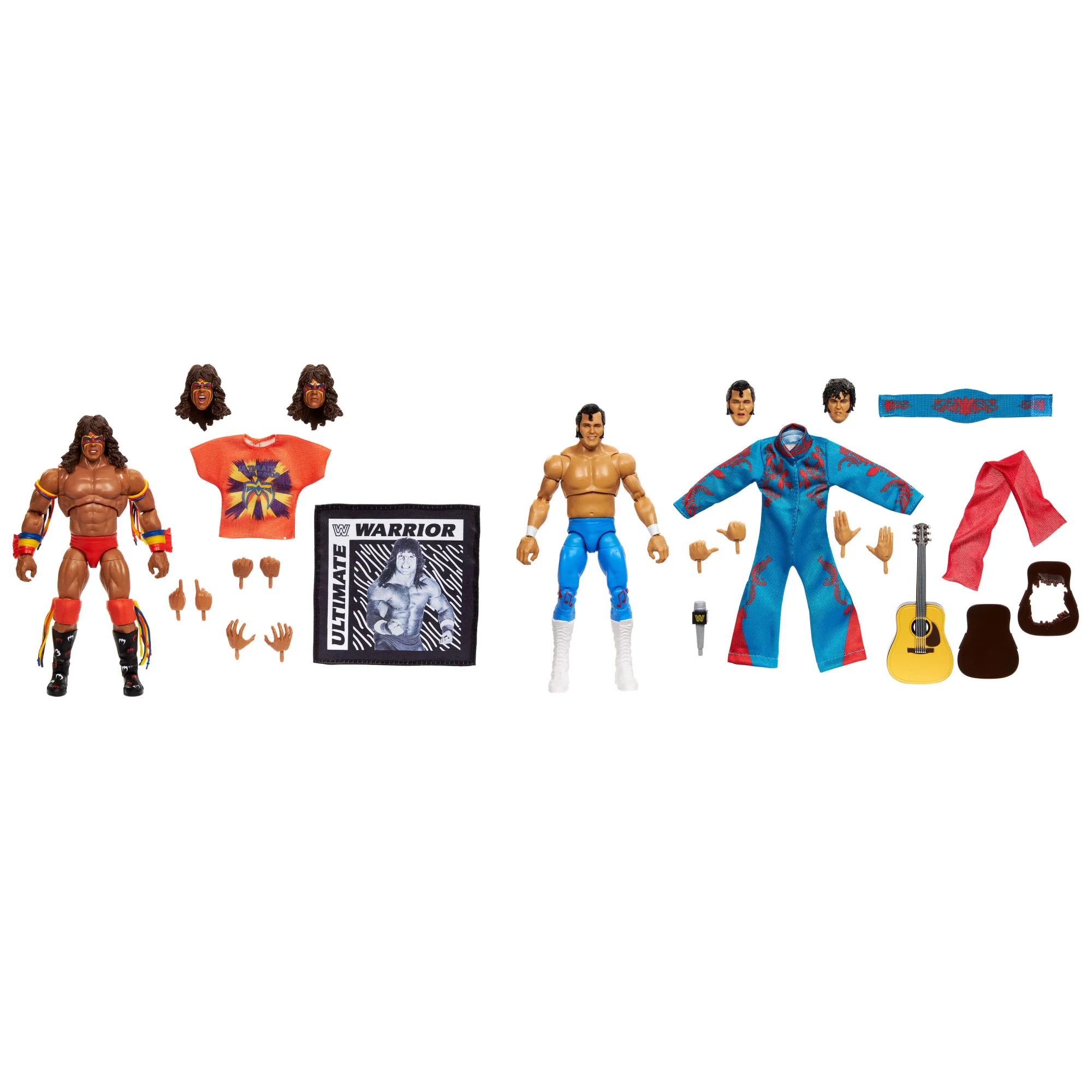 Mattel Creations WWE Coliseum Collection Honky Tonk Man & Ultimate Warrior Ultimate Edition Figures