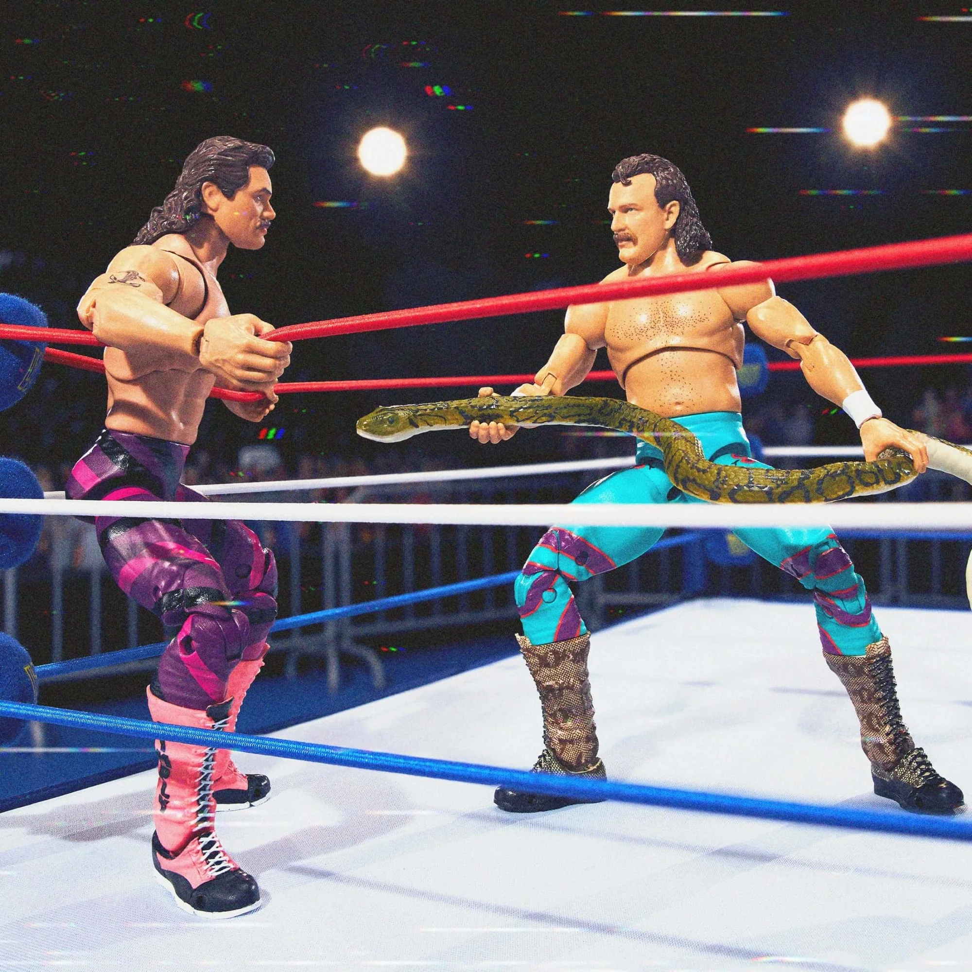 Mattel Creations WWE Action Figure Ultimate Edition Coliseum Collection Jake “The Snake” Roberts & “Ravishing” Rick Rude 2-Pack