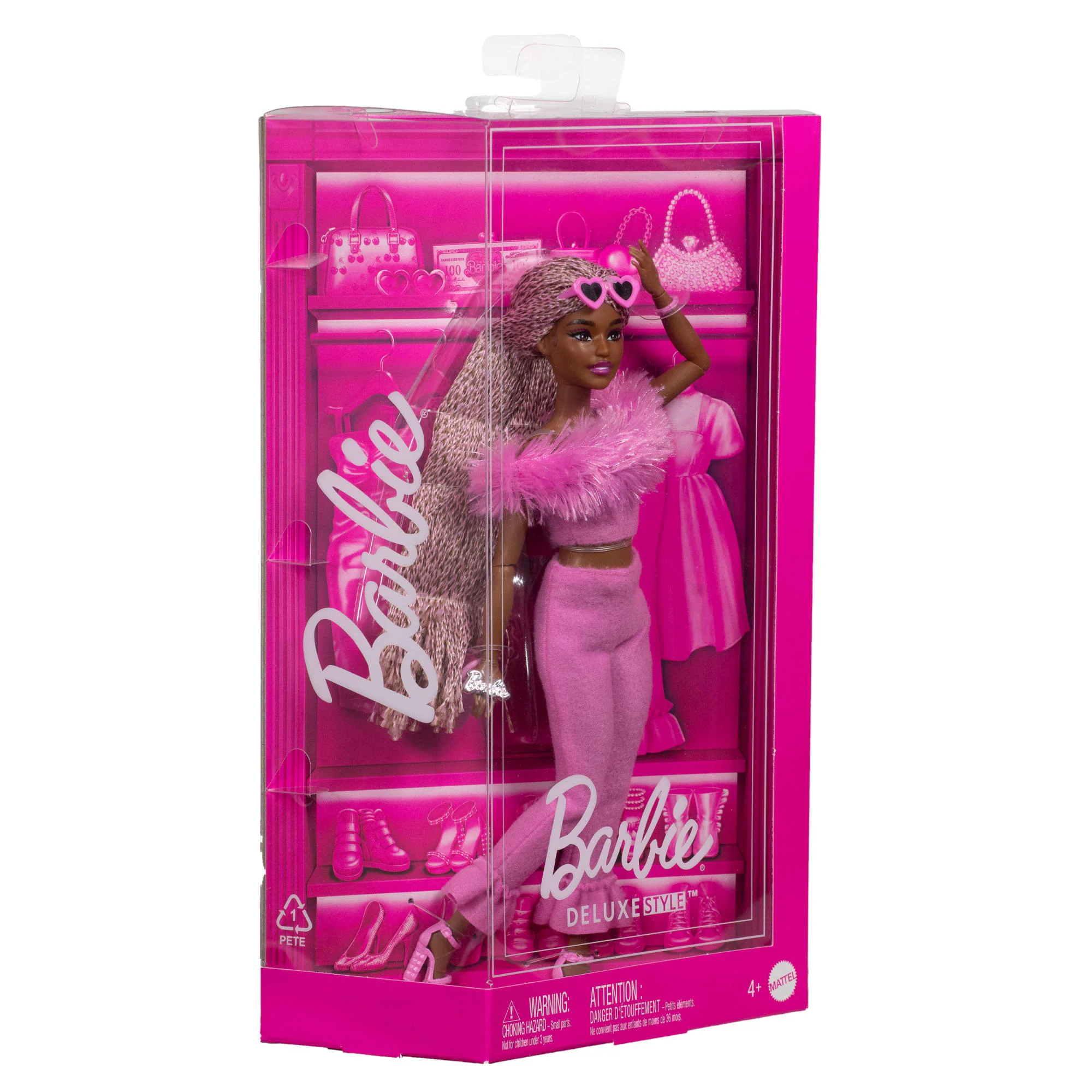 Mattel Creations Barbie Deluxe Style Doll #4 in Soft Pink Jumpsuit