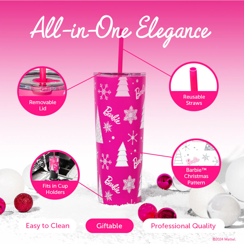 Mattel Creations Barbie™ Pink Christmas Tumbler