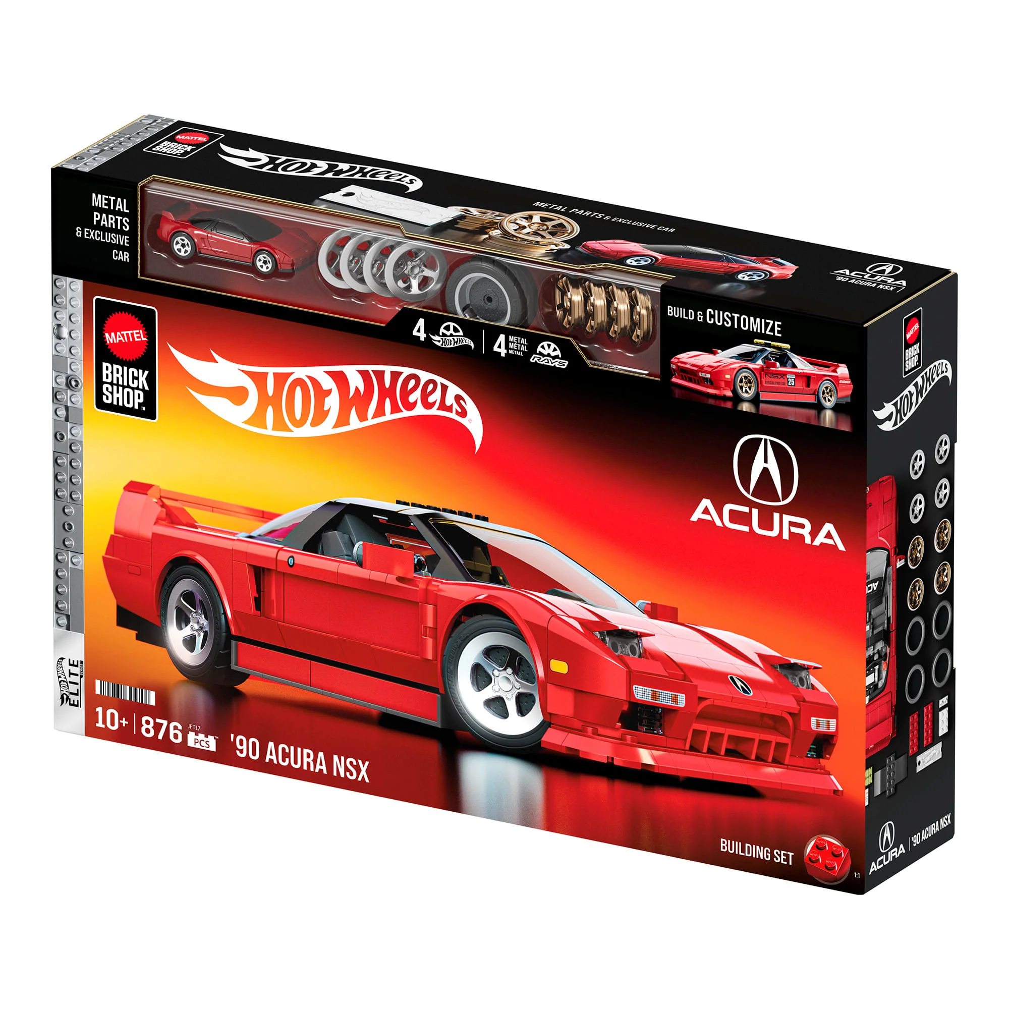 Mattel Creations Mattel Brick Shop Hot Wheels '90 Acura NSX Building Set