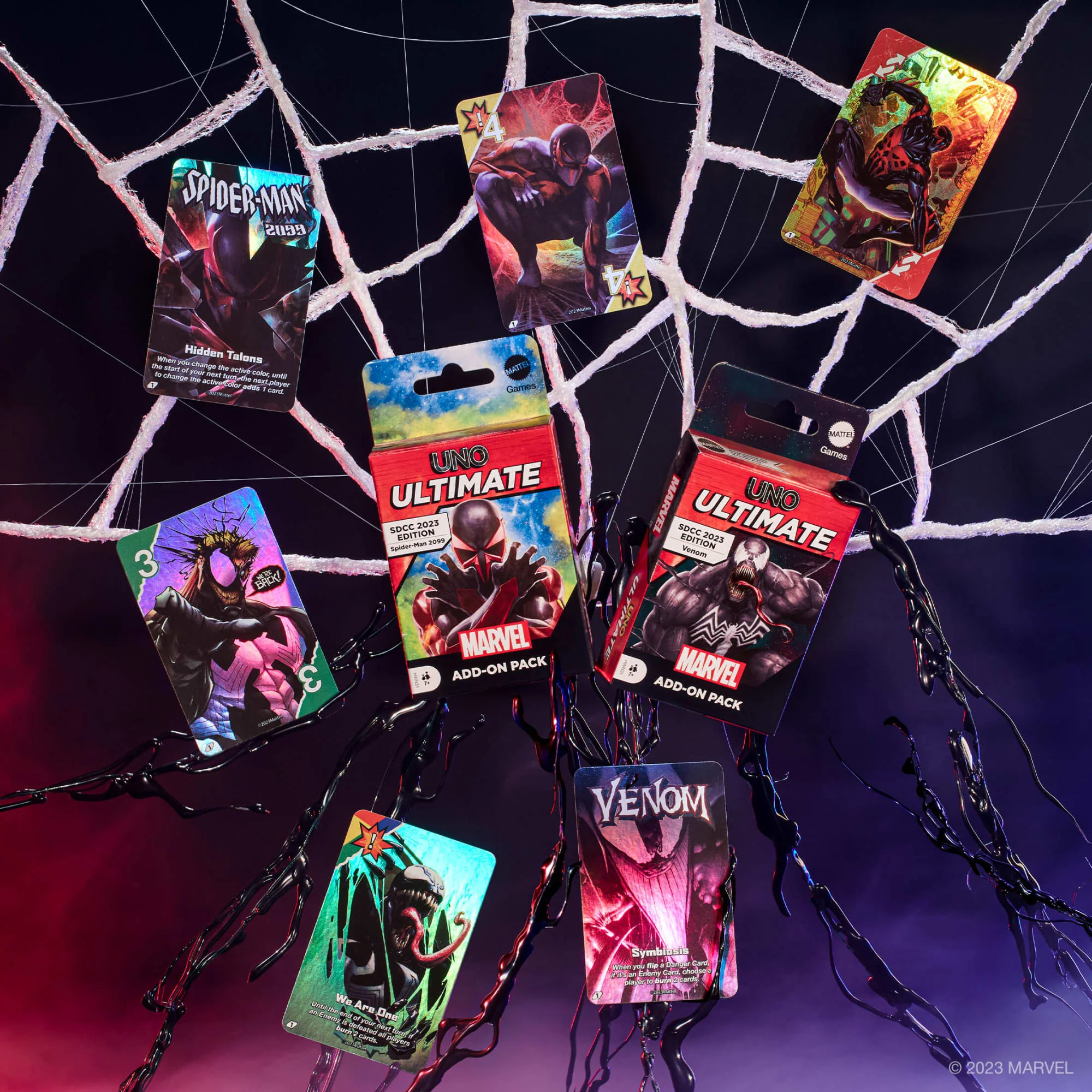 Mattel Creations UNO Ultimate Marvel Spider-Man 2099 vs. Venom Add-On 2-Pack