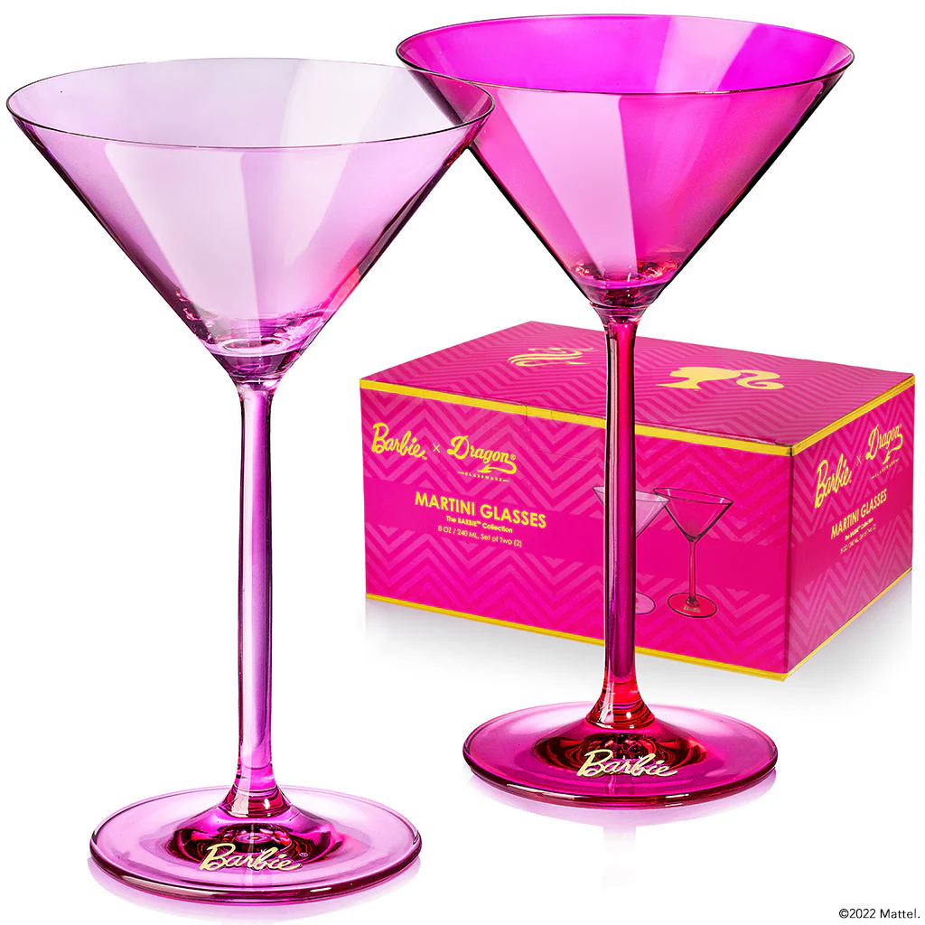 Mattel Creations Barbie™ X Dragon Glassware® Martini Glasses