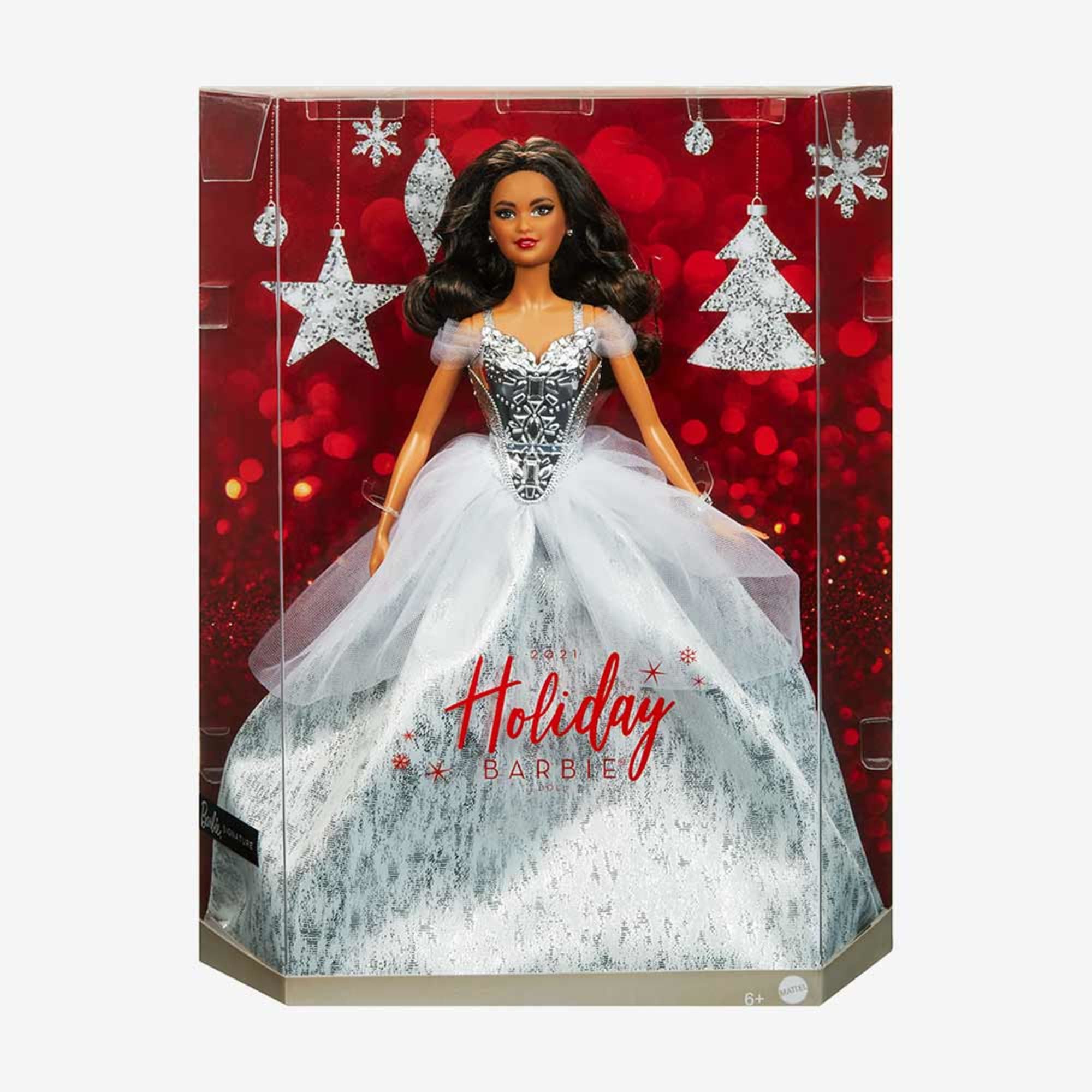 Mattel Creations 2021 Holiday Barbie Doll, Brunette Curly Hair Product