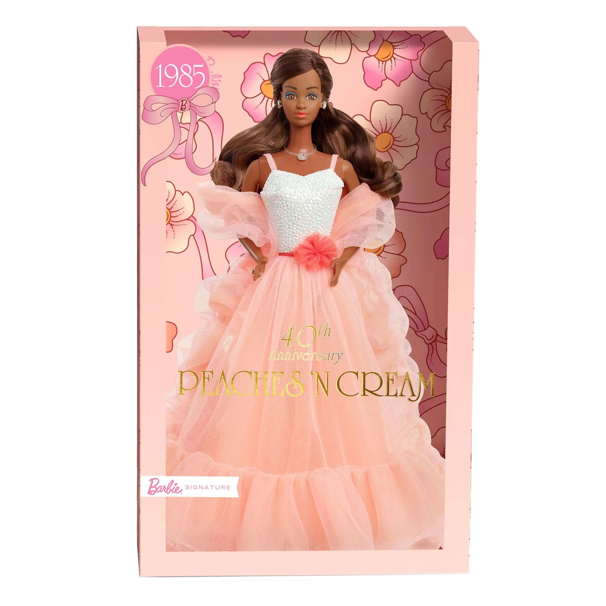 Mattel Creations Peaches 'n Cream Barbie Doll, Brown Hair