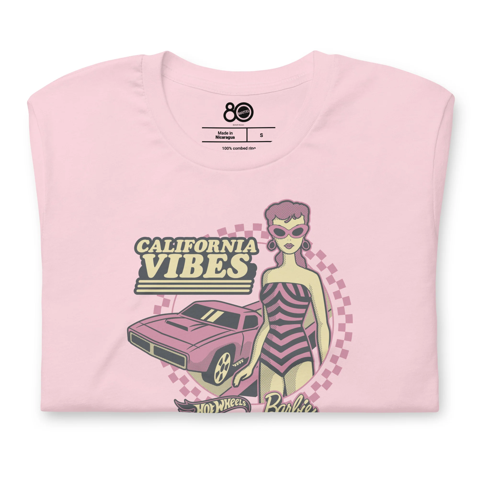 Mattel Creations Mattel 80th California Vibes Pink T-Shirt
