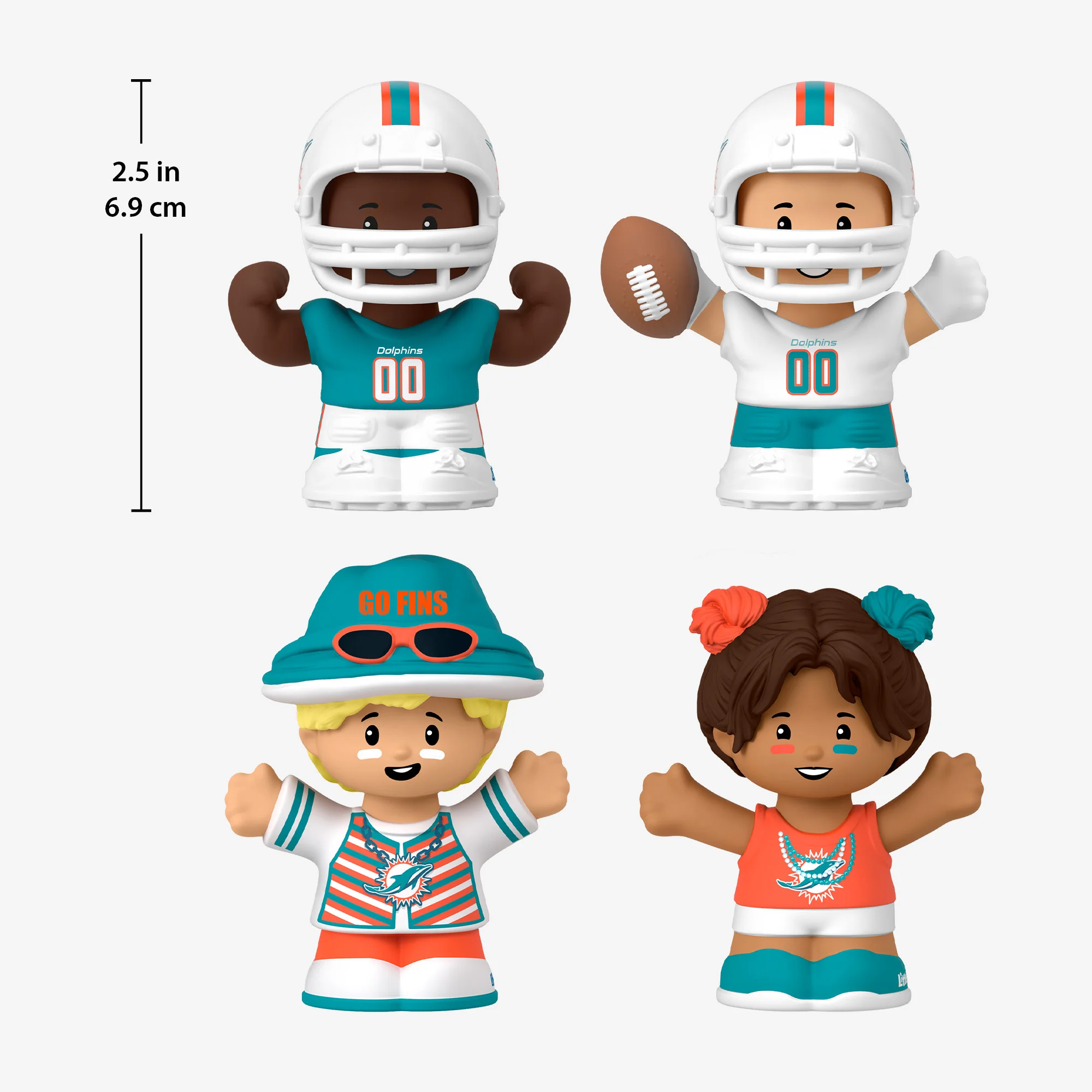 Mattel Creations Little People Collector x NFL Miami Dolphins Set