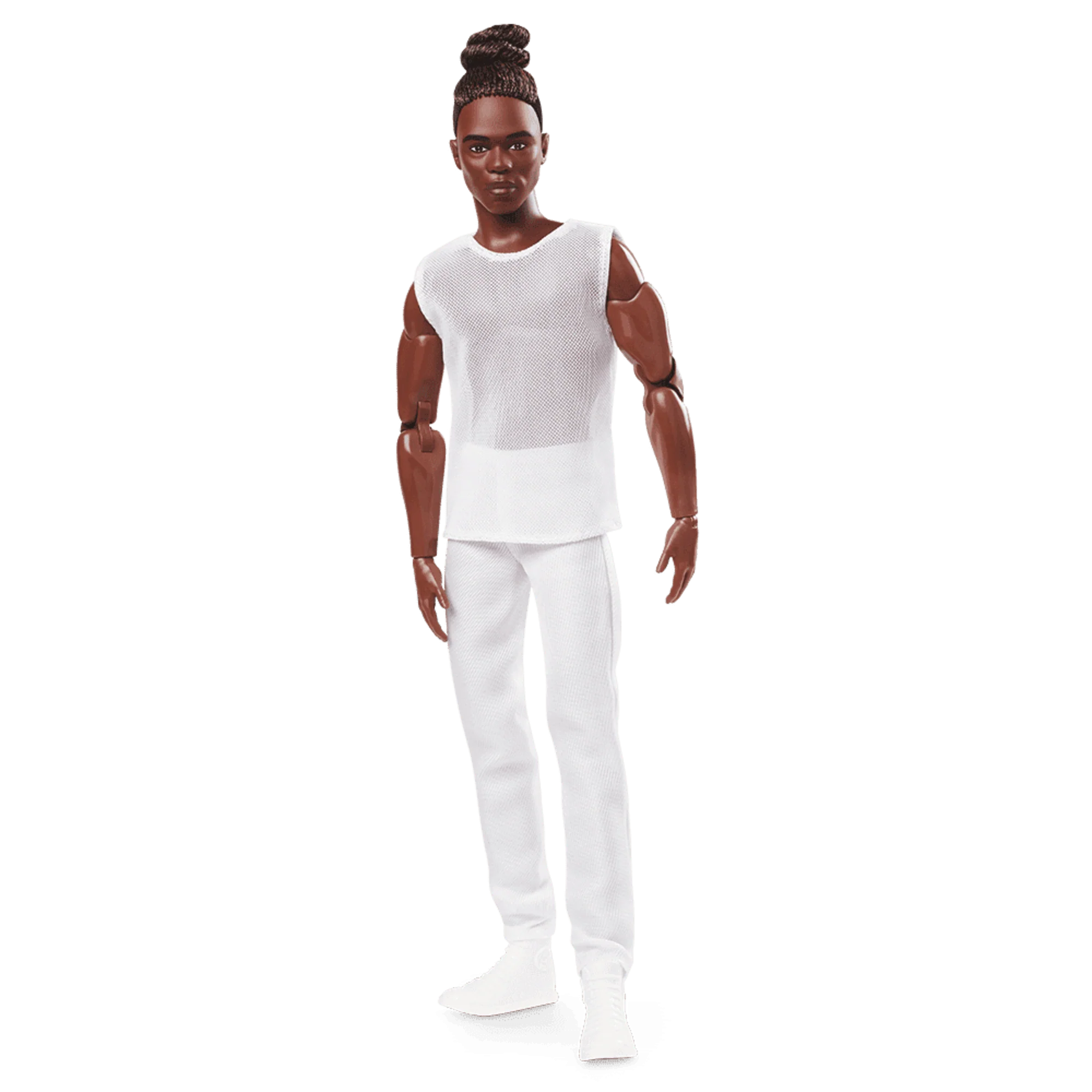 Mattel Creations Barbie Looks Ken Doll (Brunette with Braids & Bun Hairstyle)