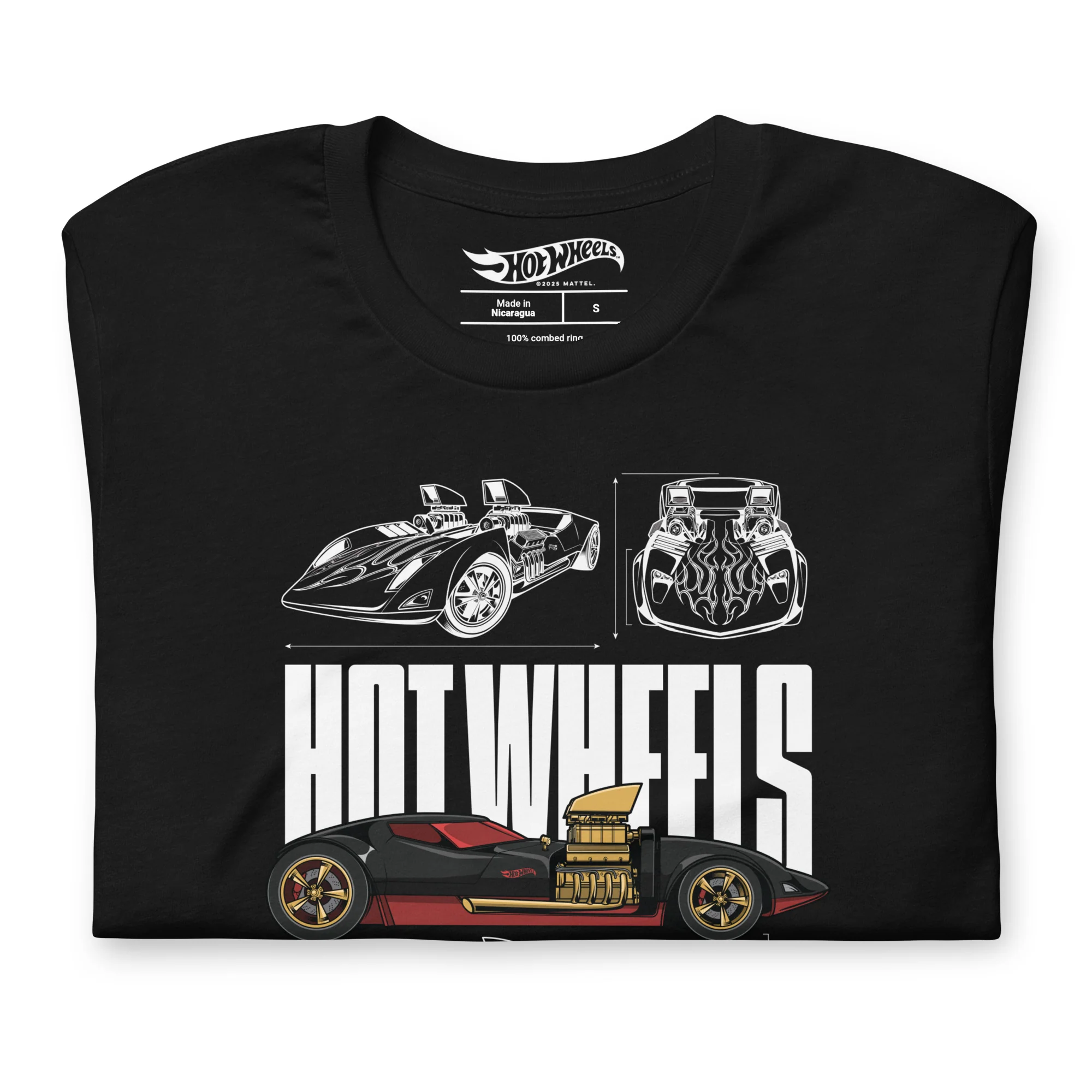 Mattel Creations Hot Wheels Nothing Less than Legendary Black T-Shirt