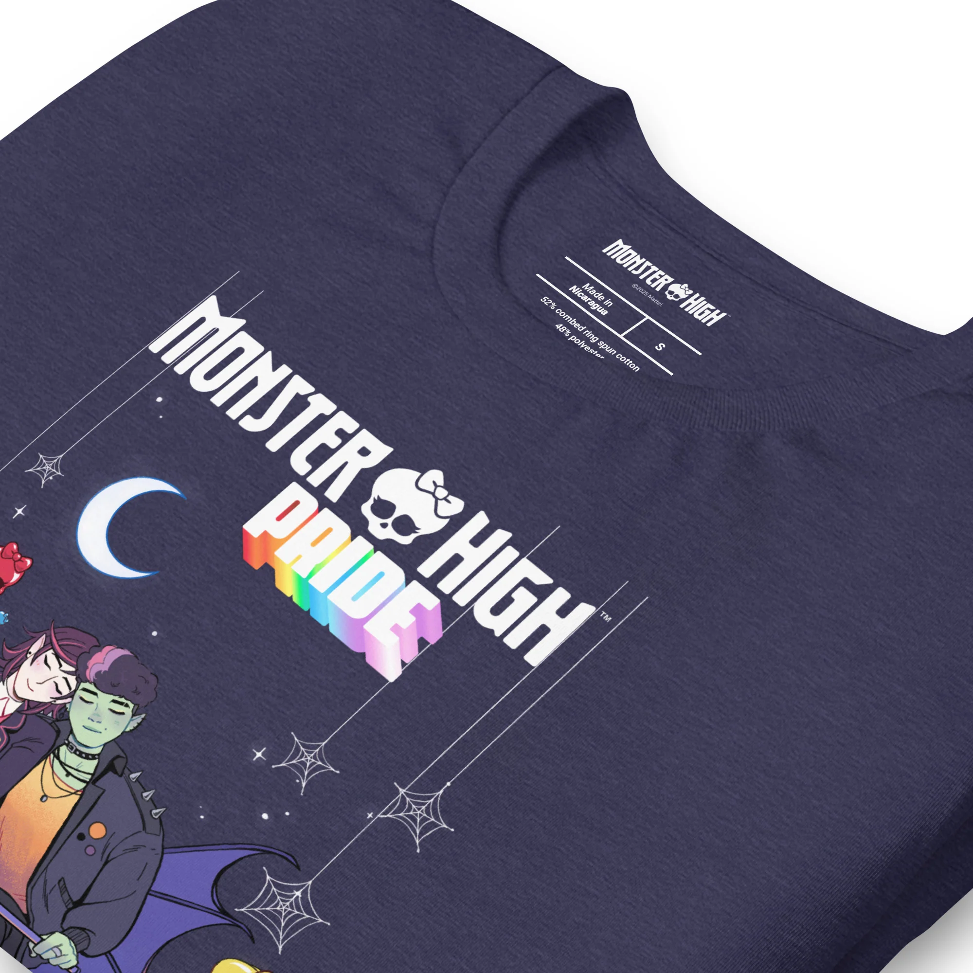 Mattel Creations Monster High Pride Kieran & Spelldon Navy T-Shirt