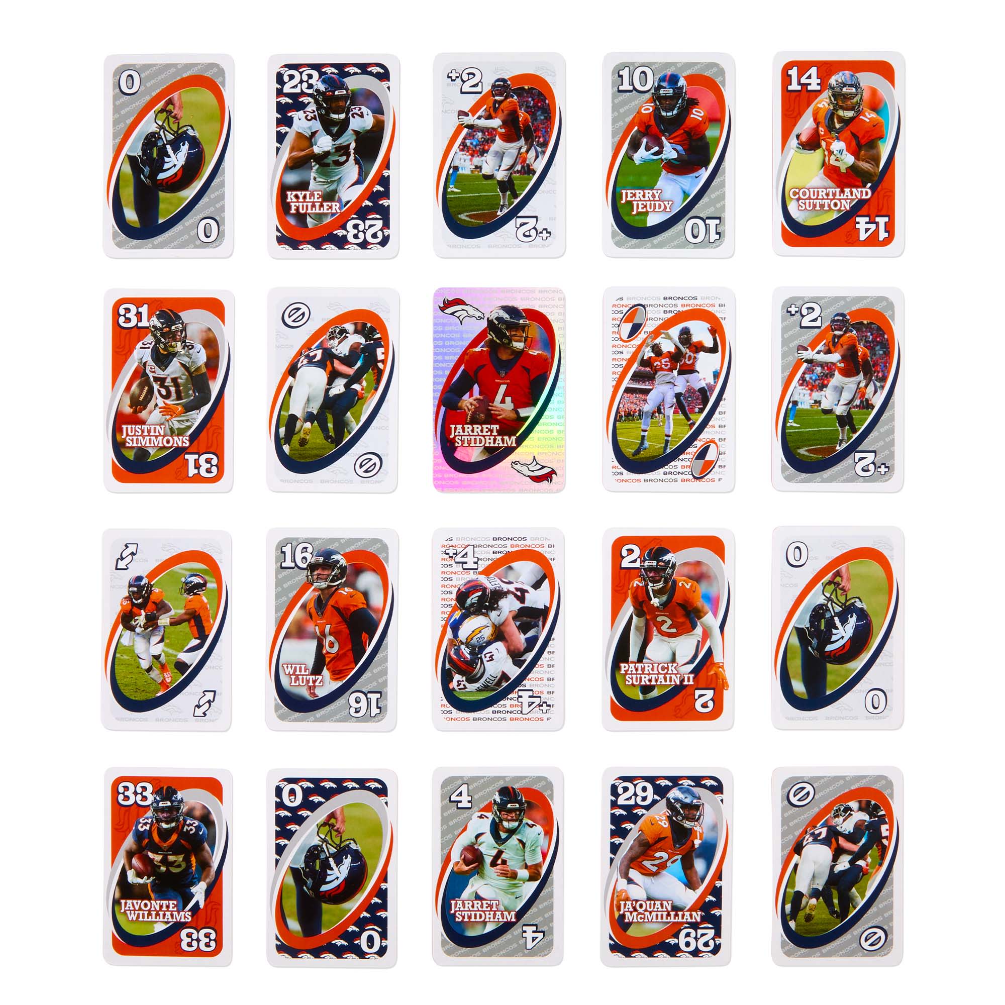 Mattel Creations UNO Fandom NFL Denver Broncos Game Deck