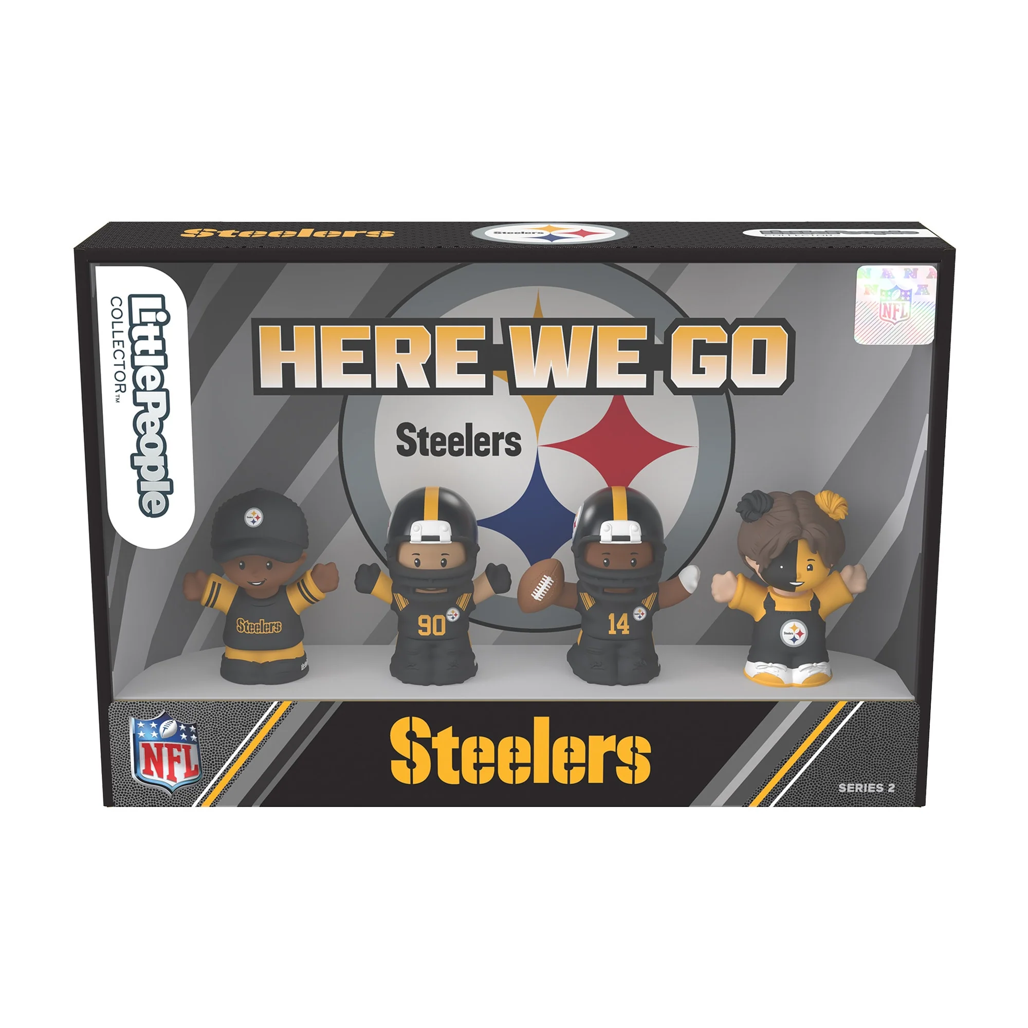 Mattel Creations Little People Collector Pittsburgh Steelers Alternate Jersey Figure Set