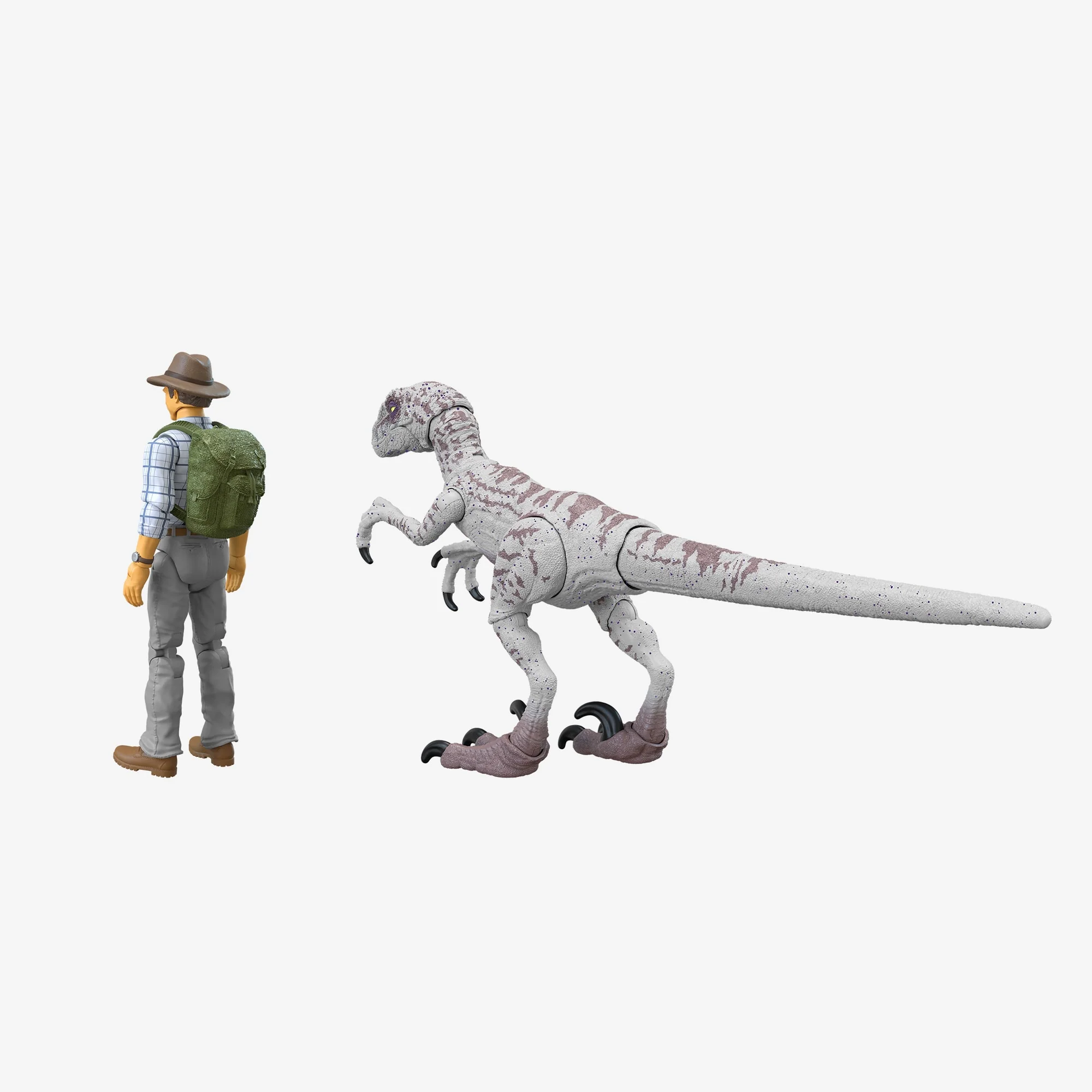 Mattel Creations Jurassic World Toys Dr Grant & Raptor Figures Hammond Collection