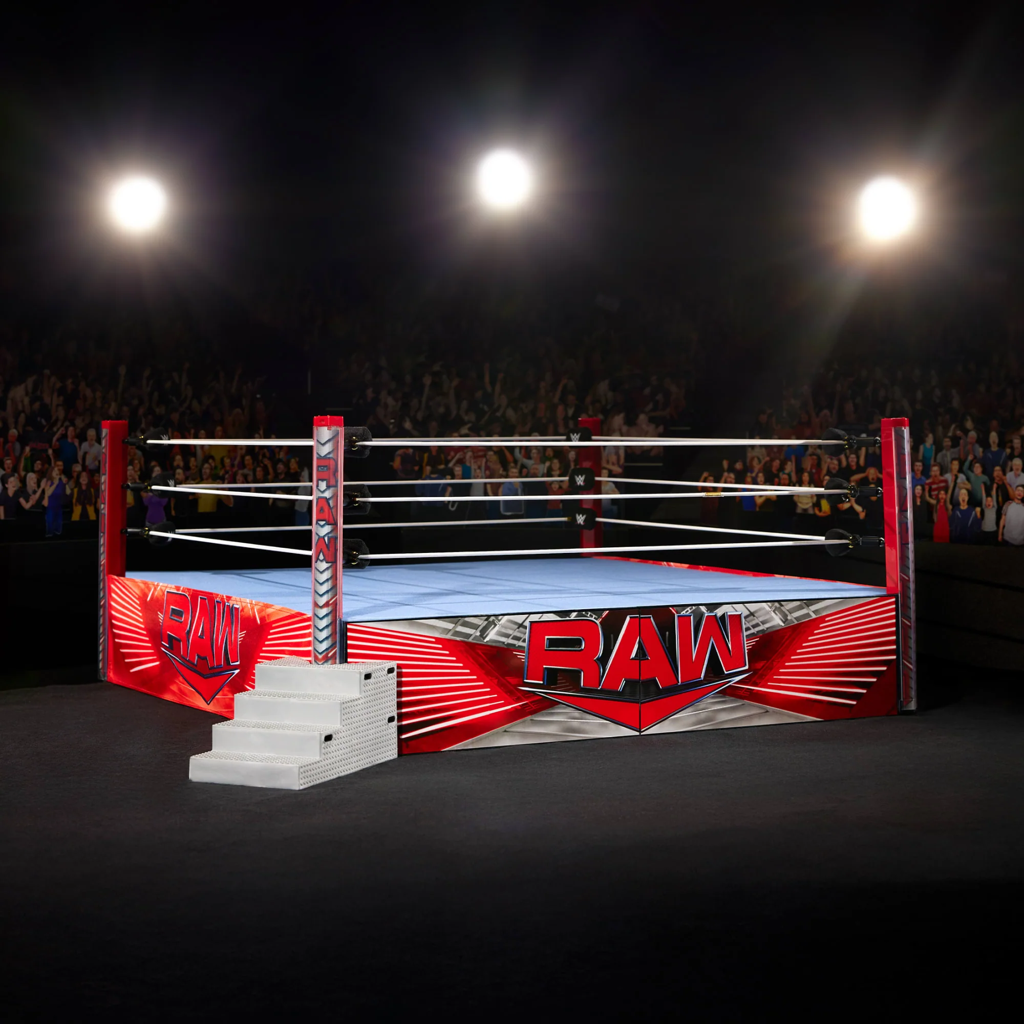 Mattel Creations WWE Ultimate Edition RAW Ring and WWE Superstar Rhea Ripley Figure