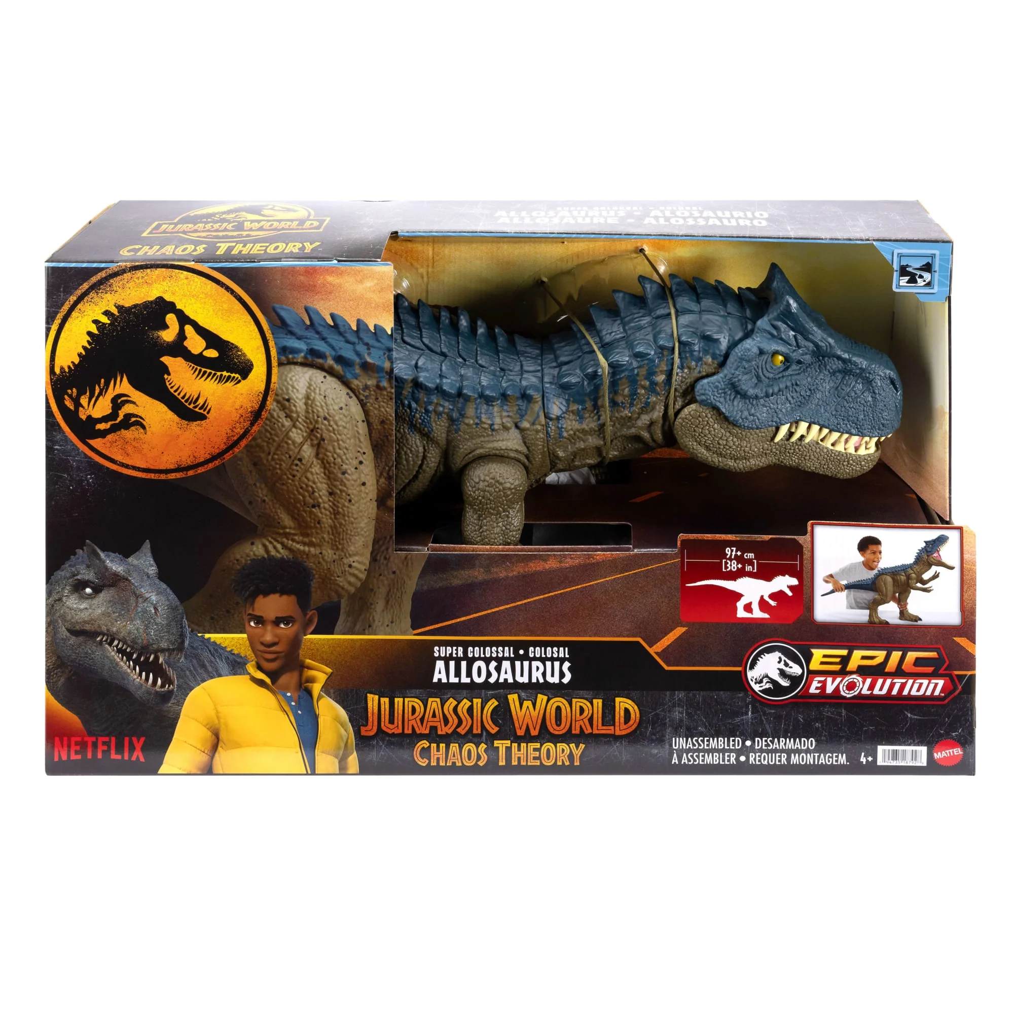 Mattel Creations Jurassic World Super Colossal Allosaurus Dinosaur Action Figure