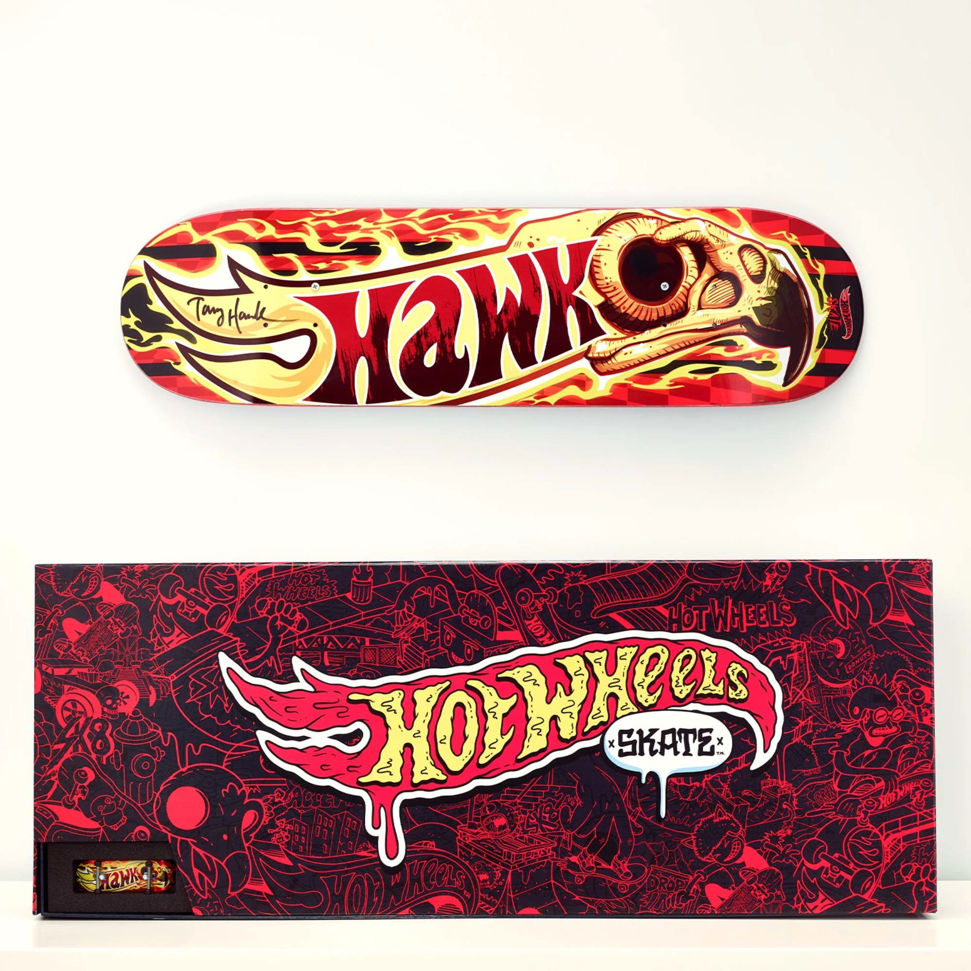 Mattel Creations Tony Hawk x Hot Wheels Skate, Wildfire Deck & Fingerboard