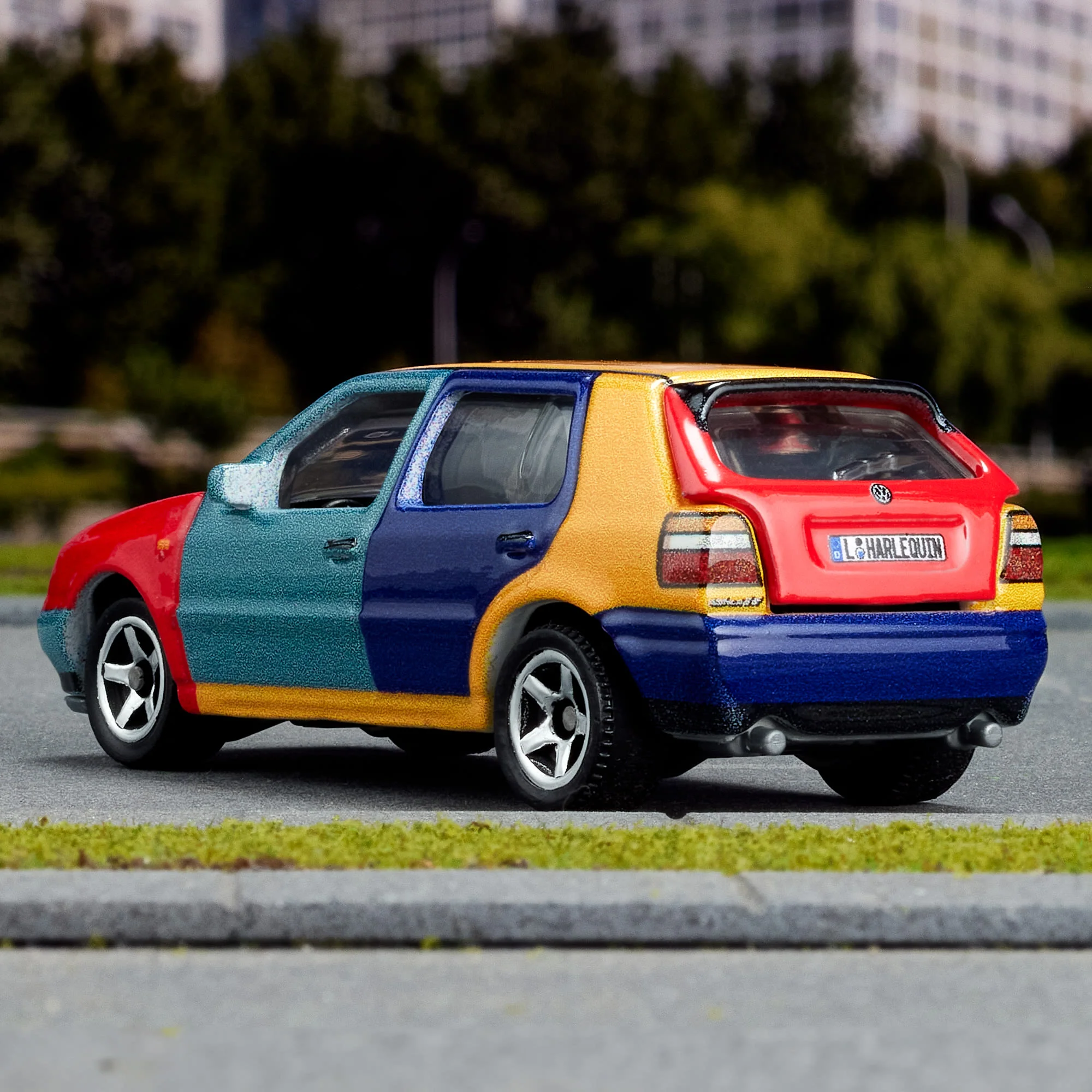 Mattel Creations Matchbox 1995 Volkswagen Golf Harlequin