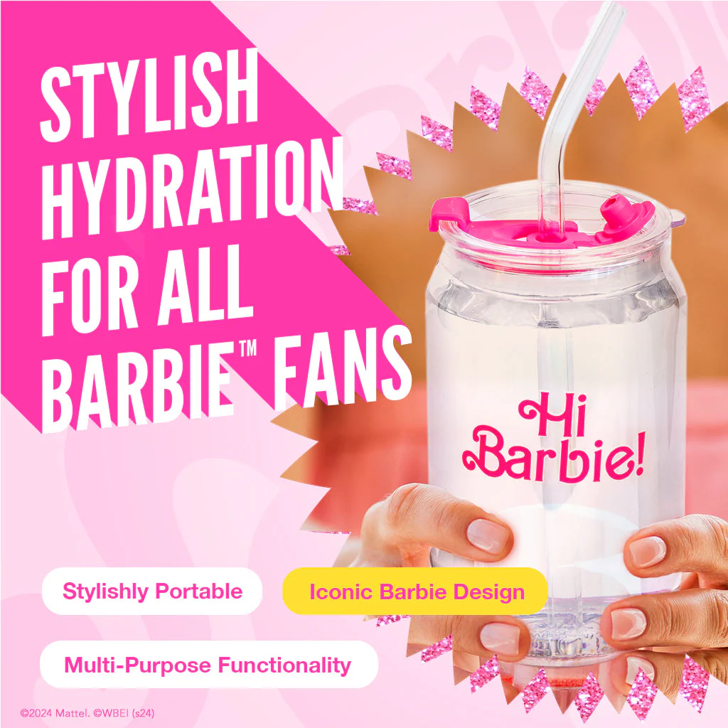 Mattel Creations Barbie™ the Movie X Dragon Glassware® Hi Barbie! Hi Ken! Drinking Glasses
