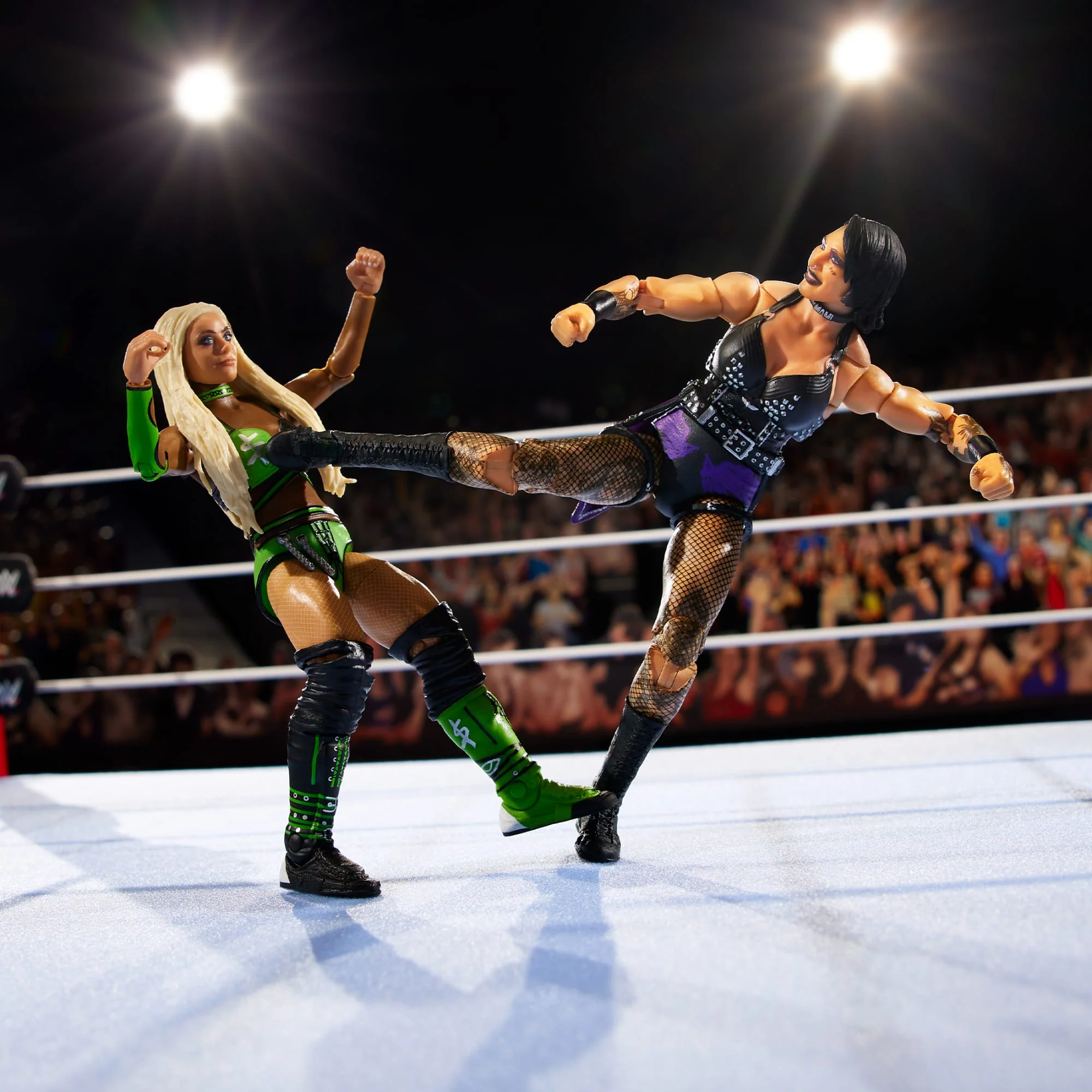 Mattel Creations WWE Ultimate Edition RAW Ring and WWE Superstar Rhea Ripley Figure