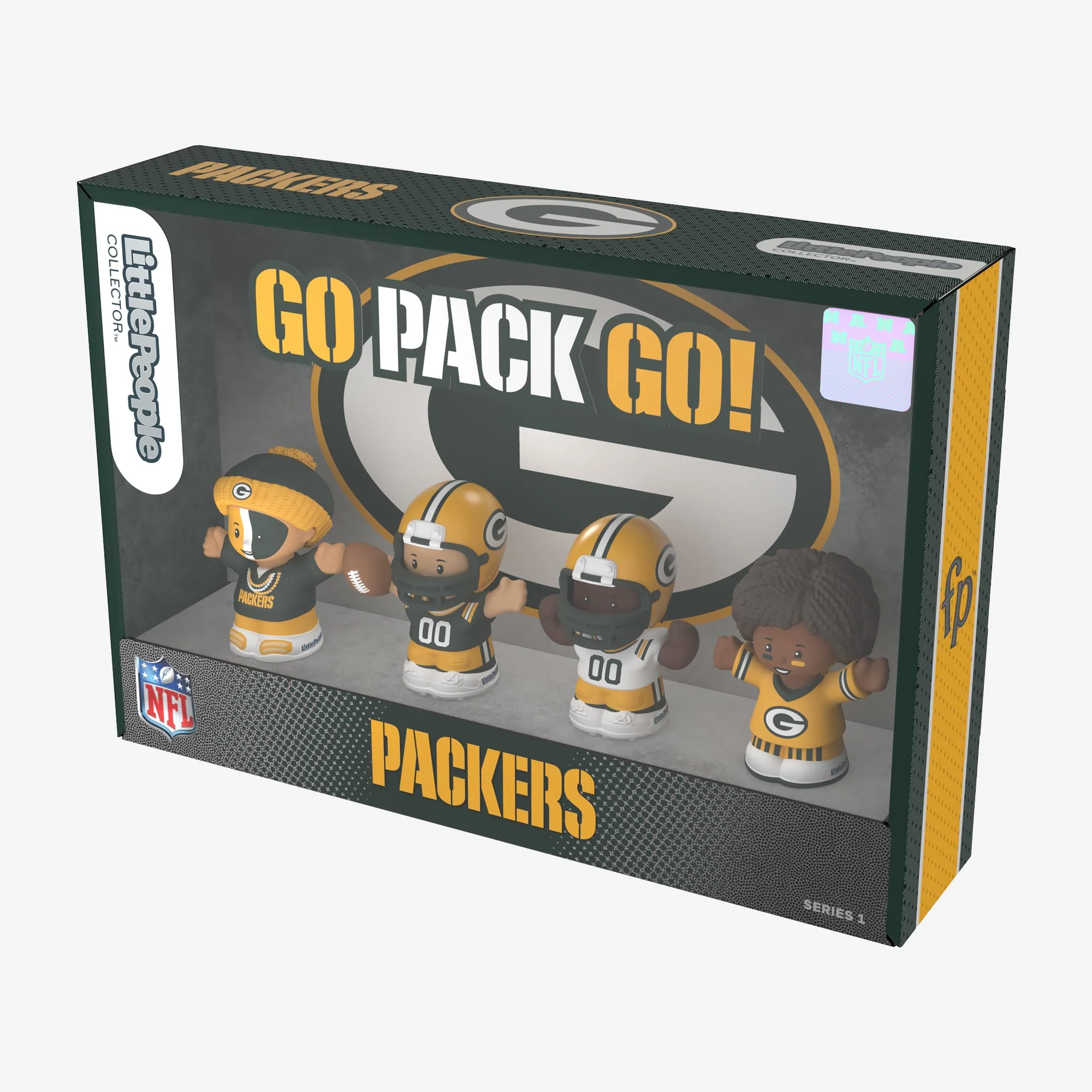 Mattel Creations Little People Collector x NFL Green Bay Packers Set
