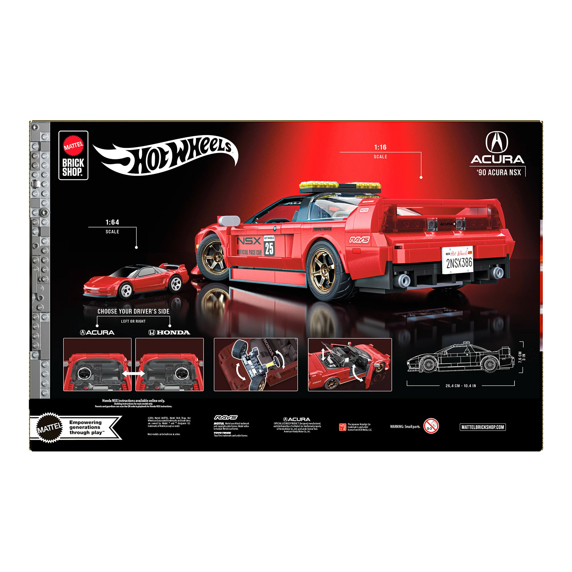 Mattel Creations Mattel Brick Shop Hot Wheels '90 Acura NSX Building Set