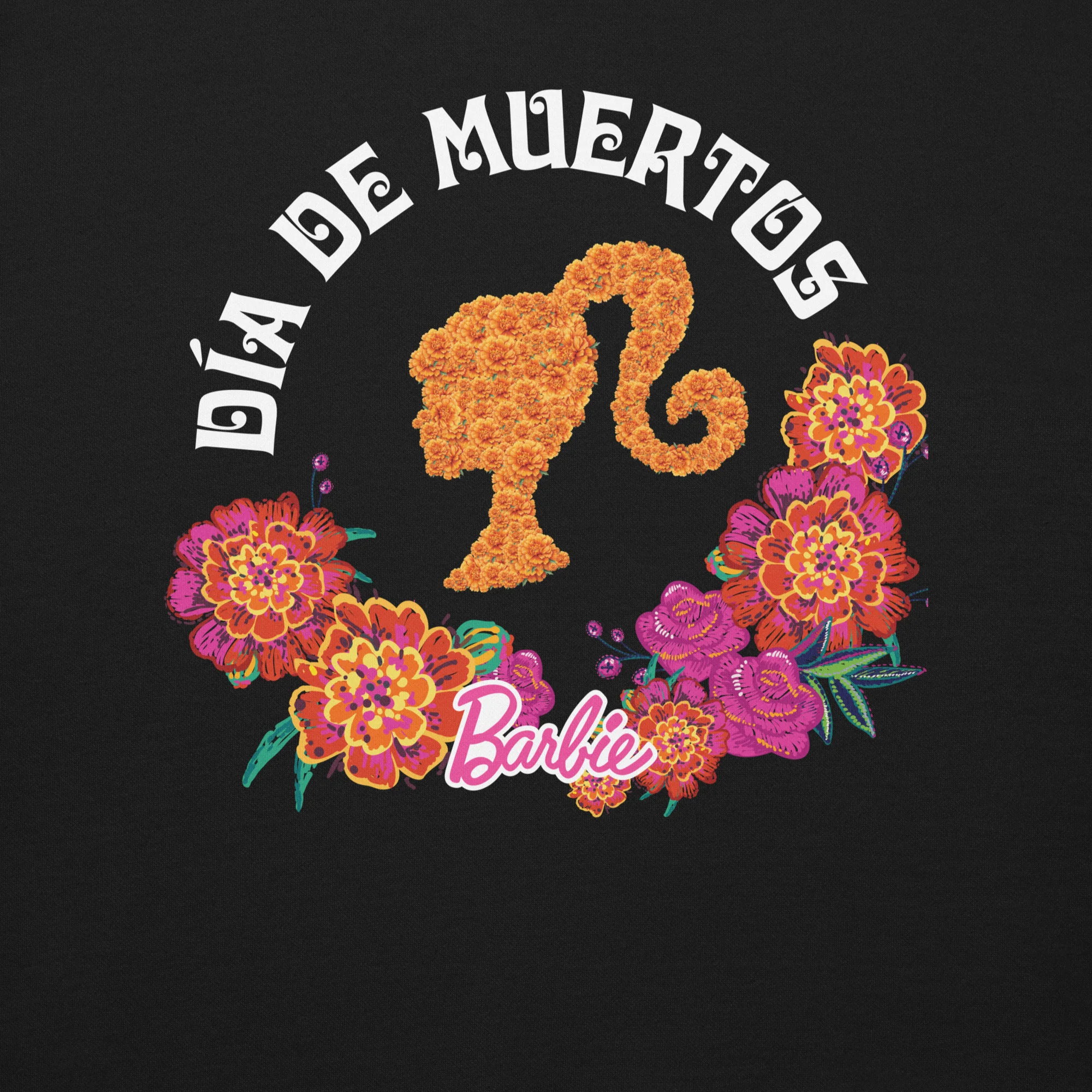 Mattel Creations Barbie Día de Muertos Floral Black Sweatshirt