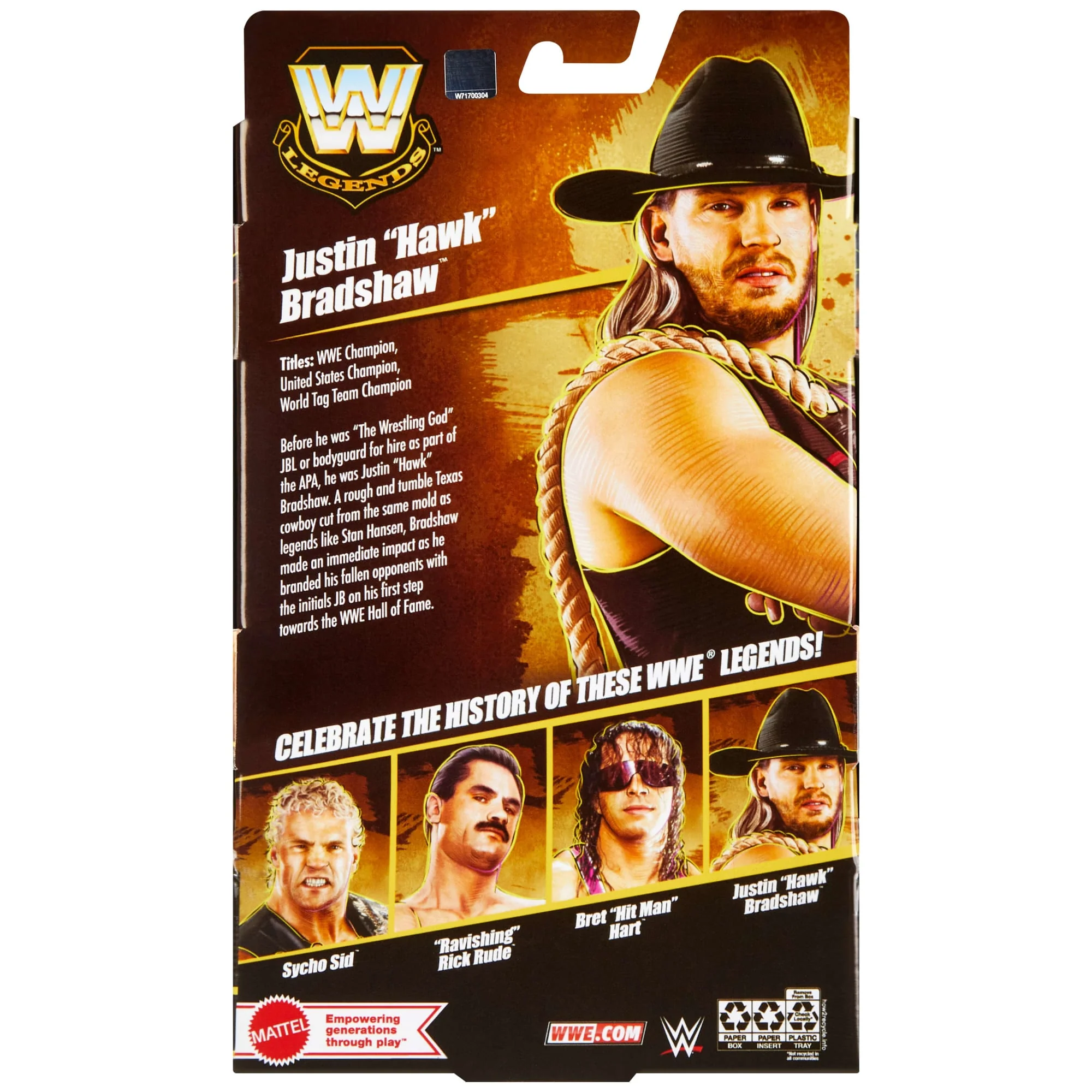 Mattel Creations WWE Elite Legends Justin “Hawk” Bradshaw Action Figure