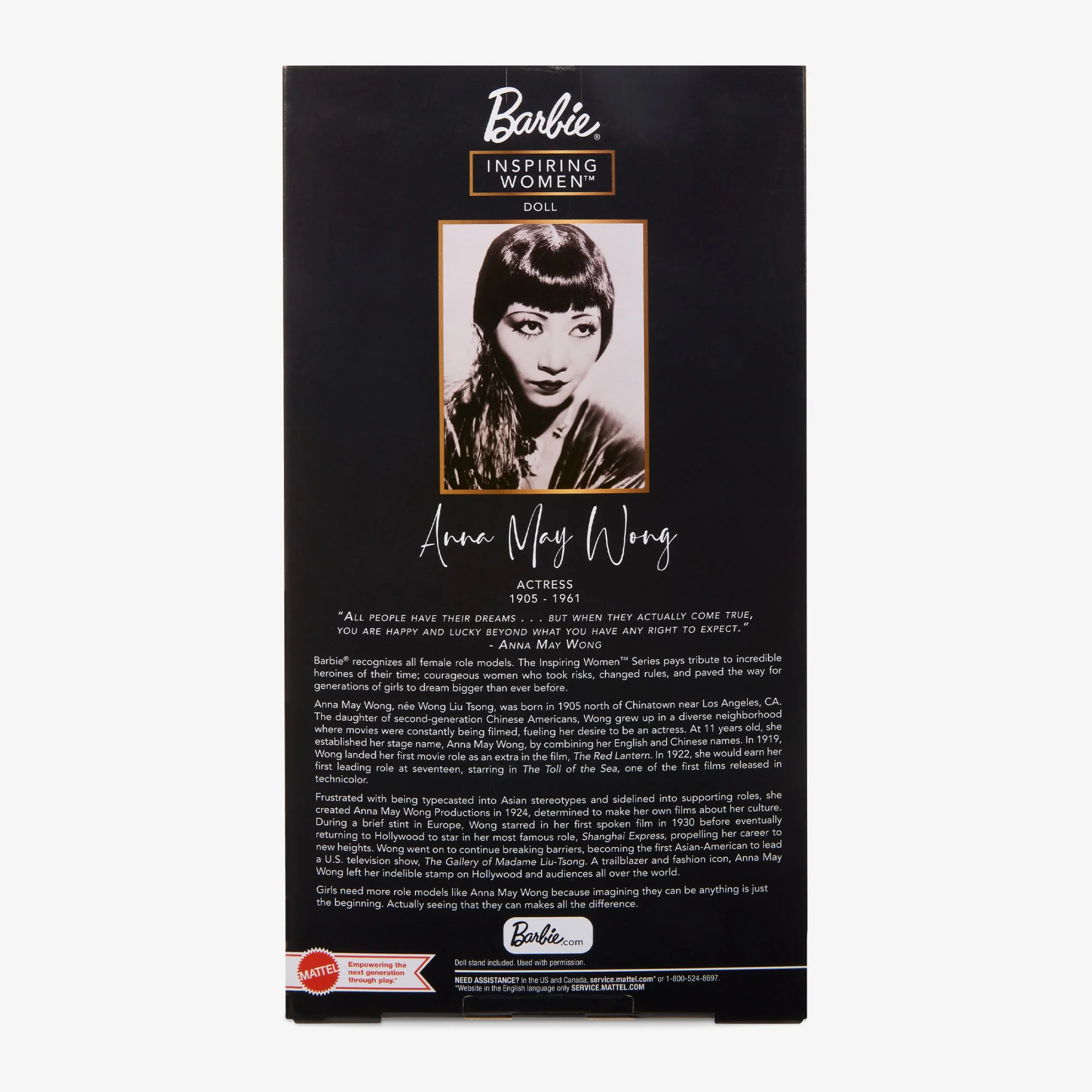 Mattel Creations Barbie Inspiring Women Anna May Wong Doll
