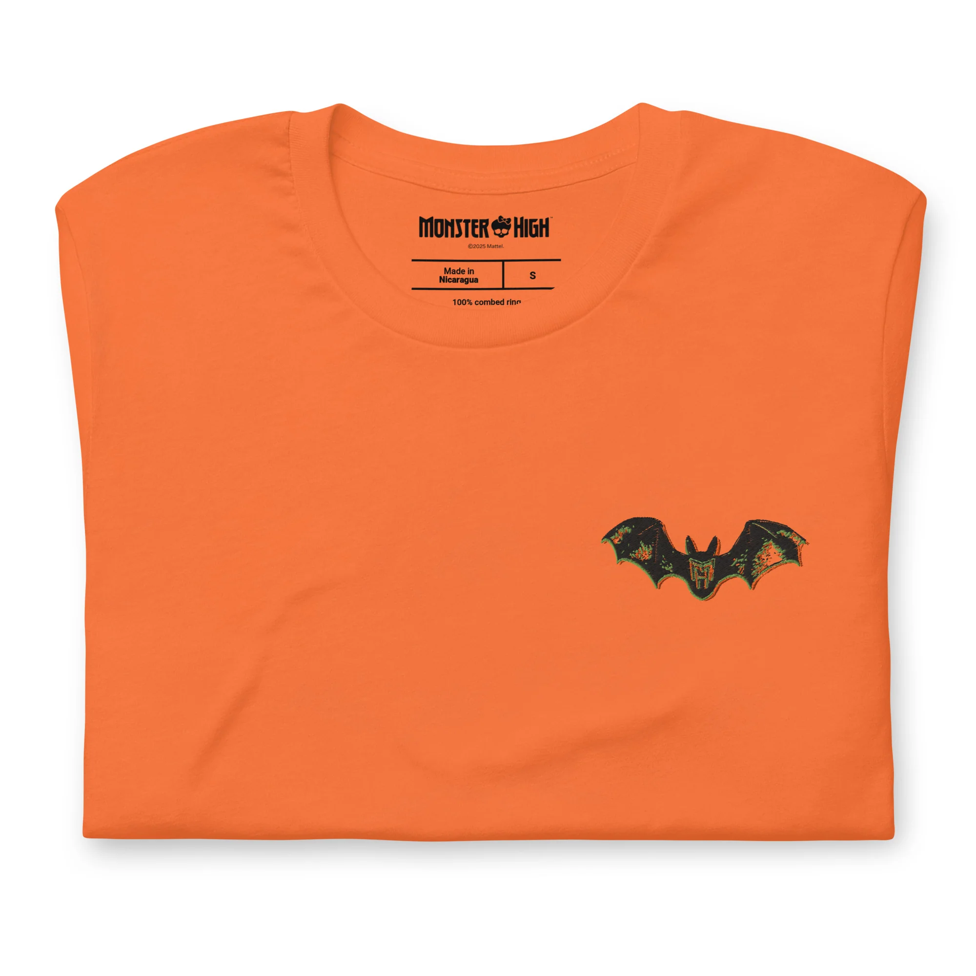 Mattel Creations Monster High Draculaura Embroidered Orange T-Shirt