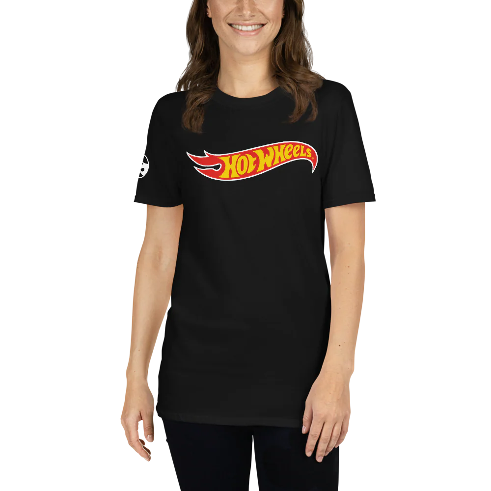 Mattel Creations Hot Wheels Core Logo Short-Sleeve Black Unisex T-Shirt