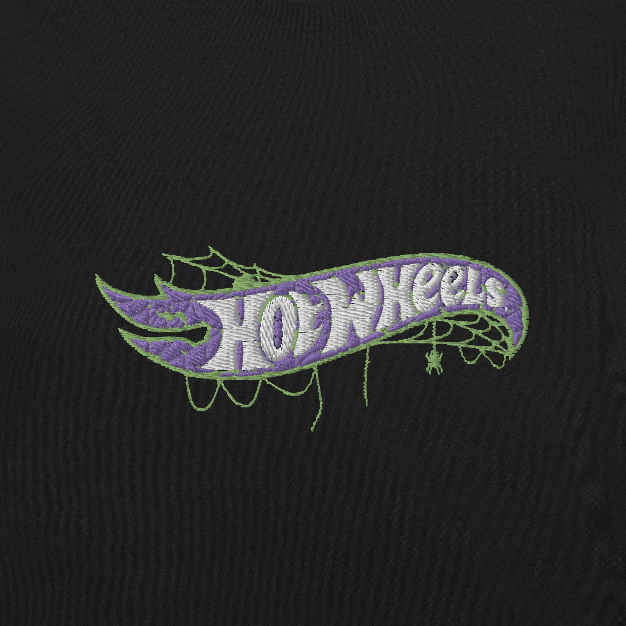 Mattel Creations Hot Wheels Spiderweb Logo Embroidered T-shirt