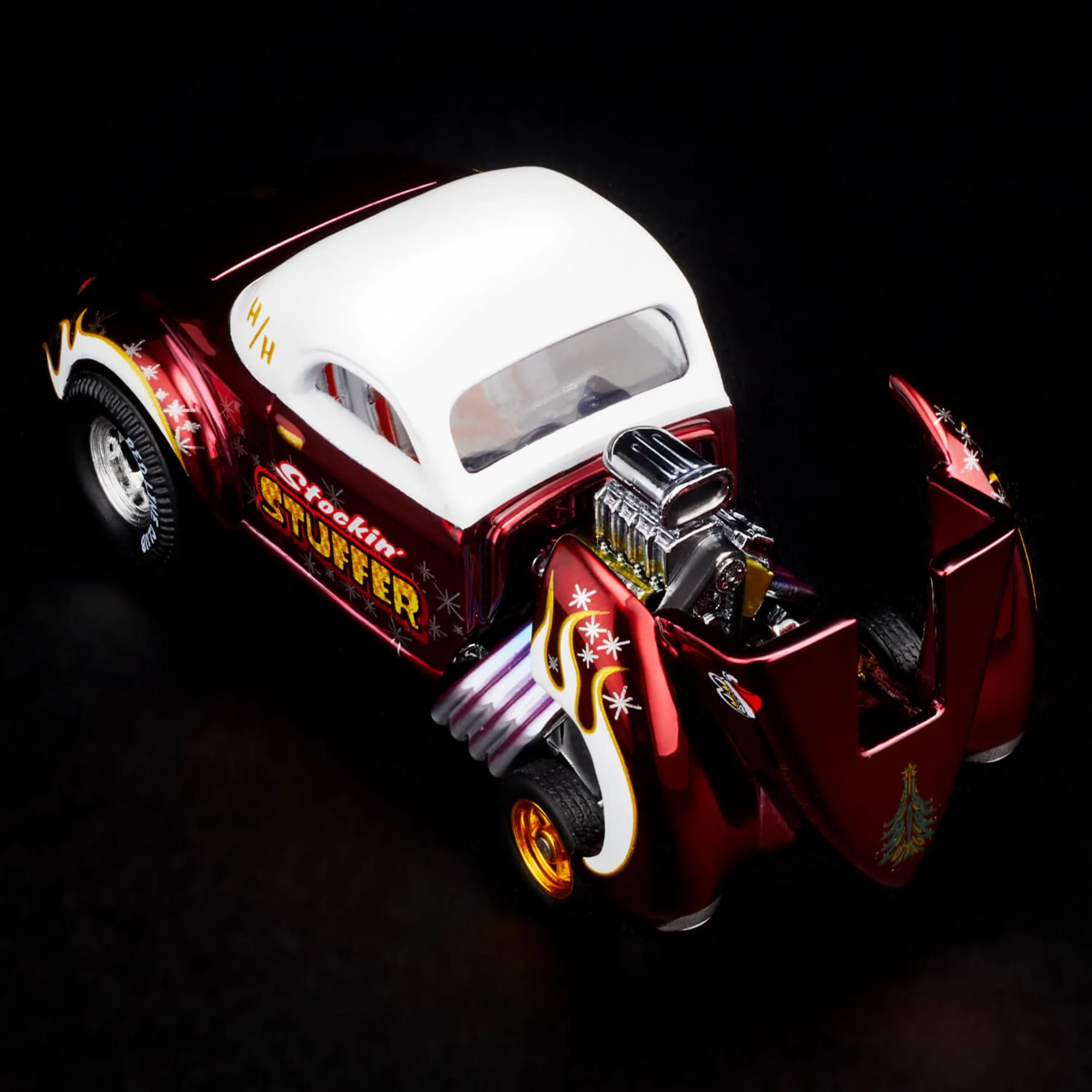 Mattel Creations RLC Exclusive '41 Willys Gasser Holiday Car