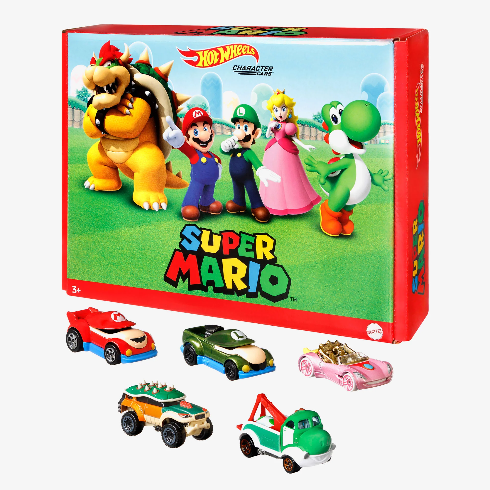Mattel Creations Hot Wheels Super Mario Character Cars 5-Pack