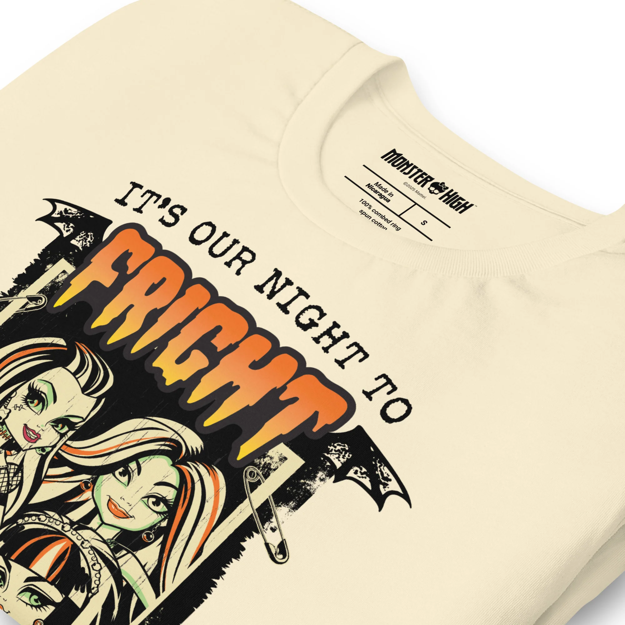 Mattel Creations Monster High Fright Night Cream T-Shirt