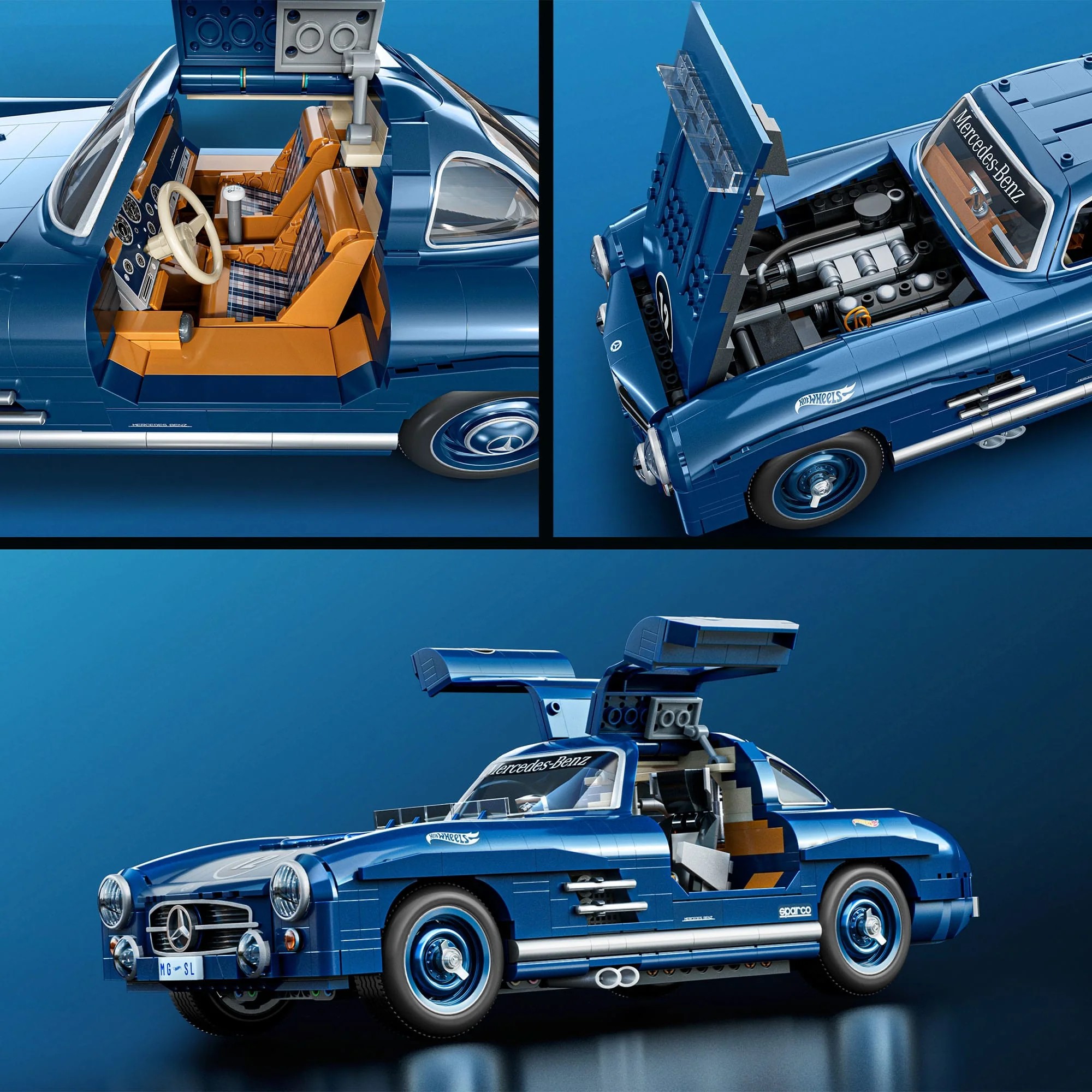 Mattel Creations Mattel Brick Shop Hot Wheels Mercedes-Benz 300 SL Building Set